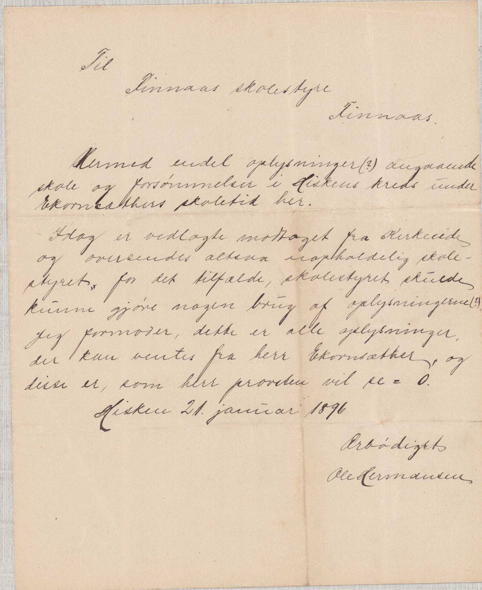 Finnaas kommune. Skulestyret, IKAH/1218a-211/D/Da/L0001/0004: Kronologisk ordna korrespondanse / Kronologisk ordna korrespondanse , 1894-1896, p. 149