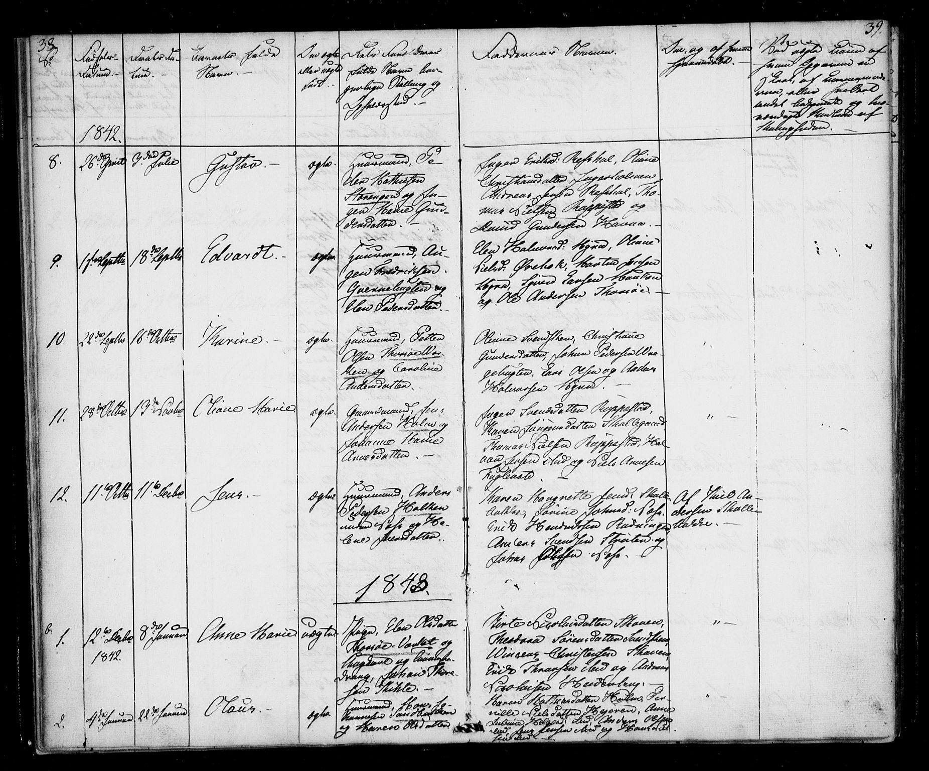 Borge prestekontor Kirkebøker, AV/SAO-A-10903/F/Fb/L0001: Parish register (official) no. II 1, 1836-1852, p. 38-39