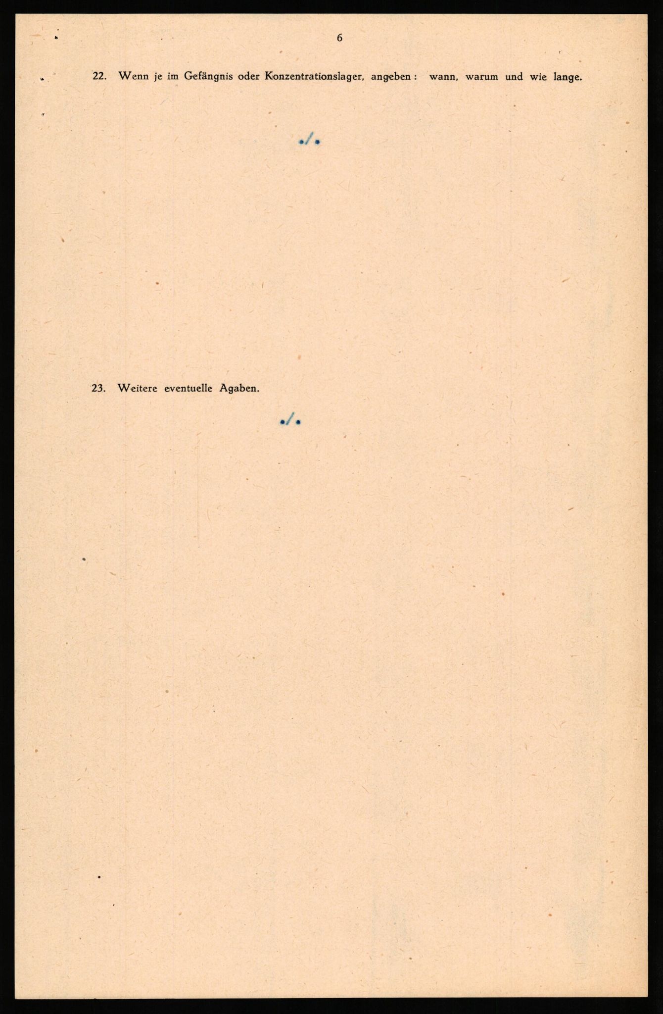 Forsvaret, Forsvarets overkommando II, RA/RAFA-3915/D/Db/L0032: CI Questionaires. Tyske okkupasjonsstyrker i Norge. Tyskere., 1945-1946, p. 323