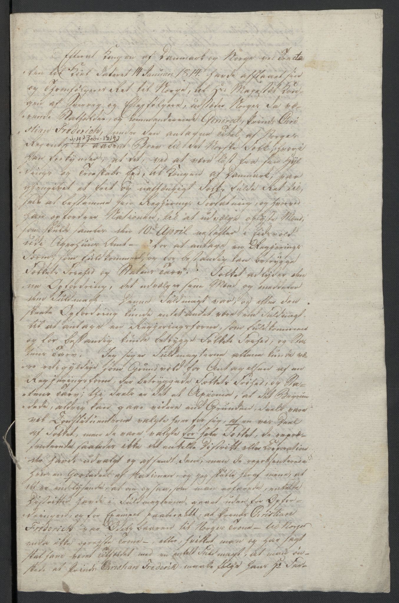 Christie, Wilhelm Frimann Koren, AV/RA-PA-0014/F/L0005: Christies dokumenter fra Stortinget, 1815-1816, p. 494