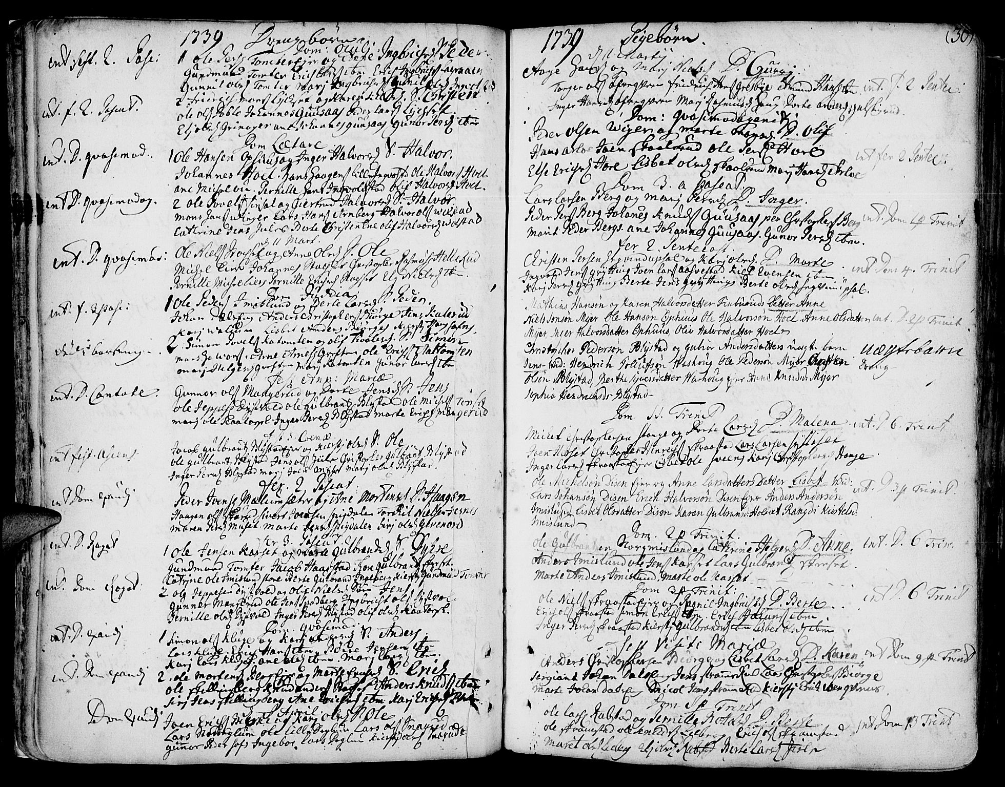 Vang prestekontor, Hedmark, AV/SAH-PREST-008/H/Ha/Haa/L0003: Parish register (official) no. 3, 1734-1809, p. 30