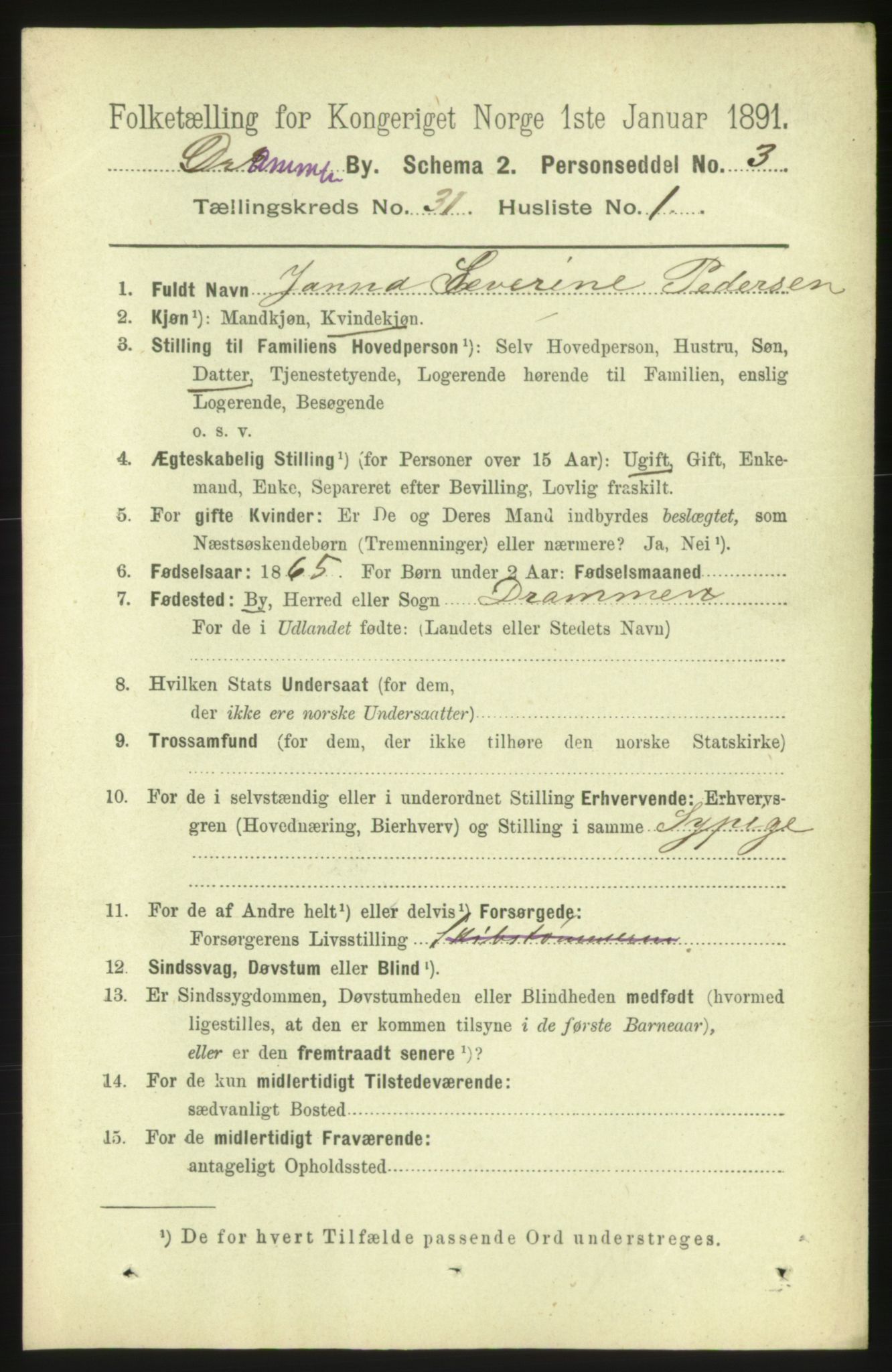 RA, 1891 census for 0602 Drammen, 1891, p. 18712