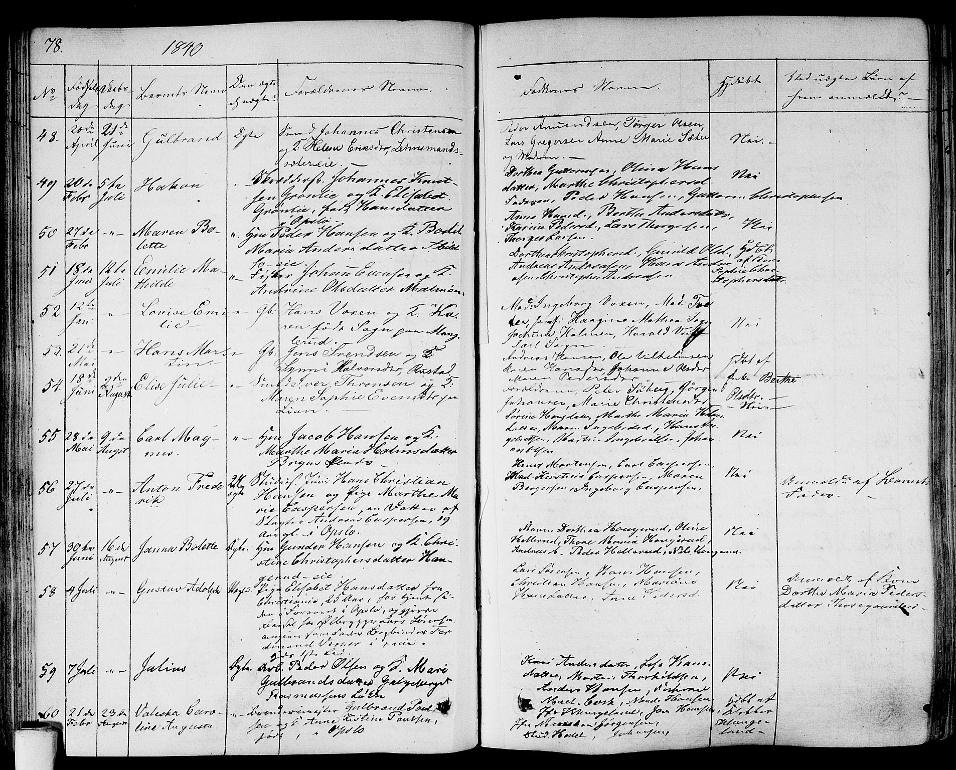 Gamlebyen prestekontor Kirkebøker, AV/SAO-A-10884/F/Fa/L0003: Parish register (official) no. 3, 1829-1849, p. 78