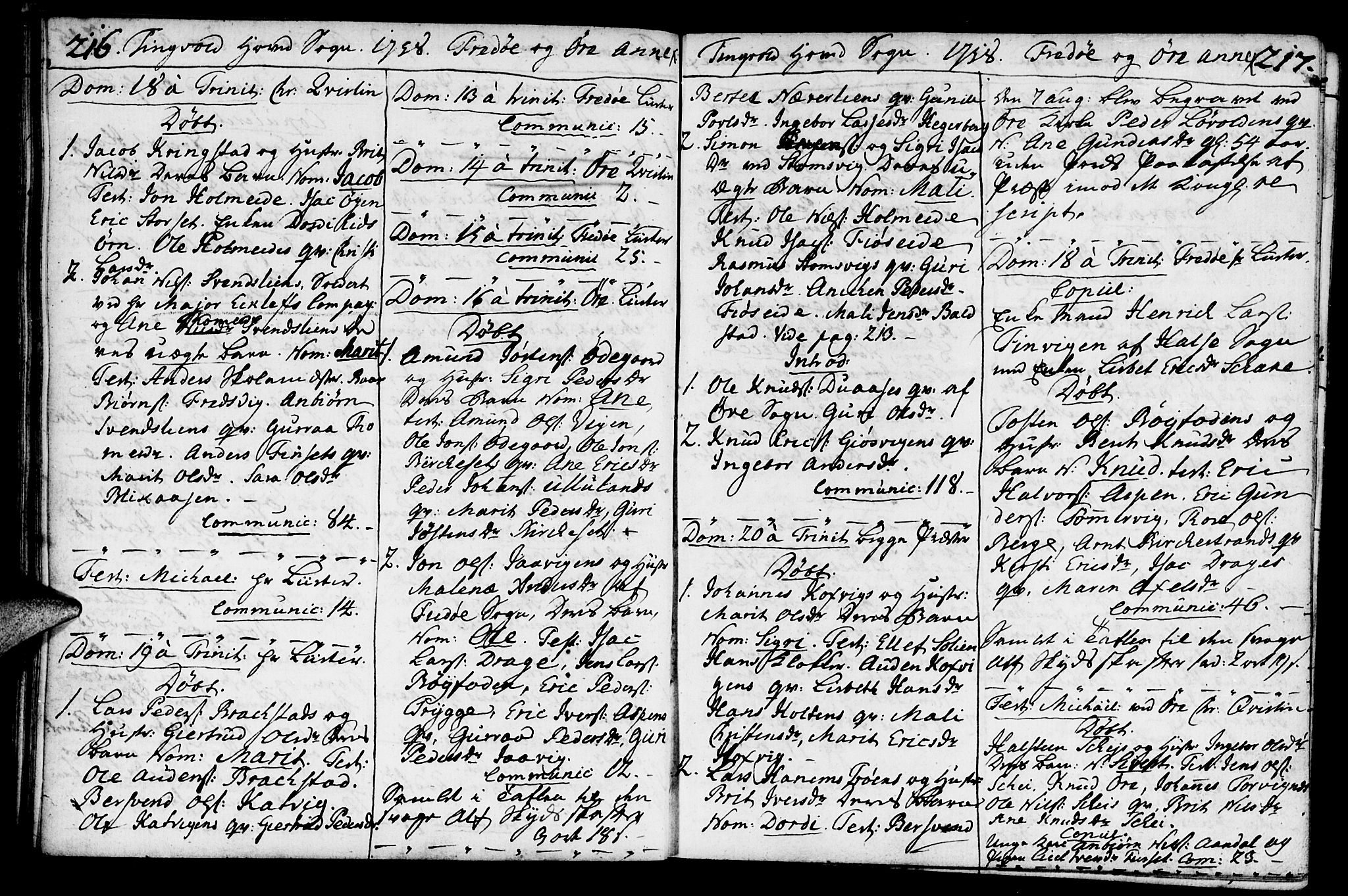 Ministerialprotokoller, klokkerbøker og fødselsregistre - Møre og Romsdal, SAT/A-1454/586/L0979: Parish register (official) no. 586A05, 1751-1776, p. 216-217