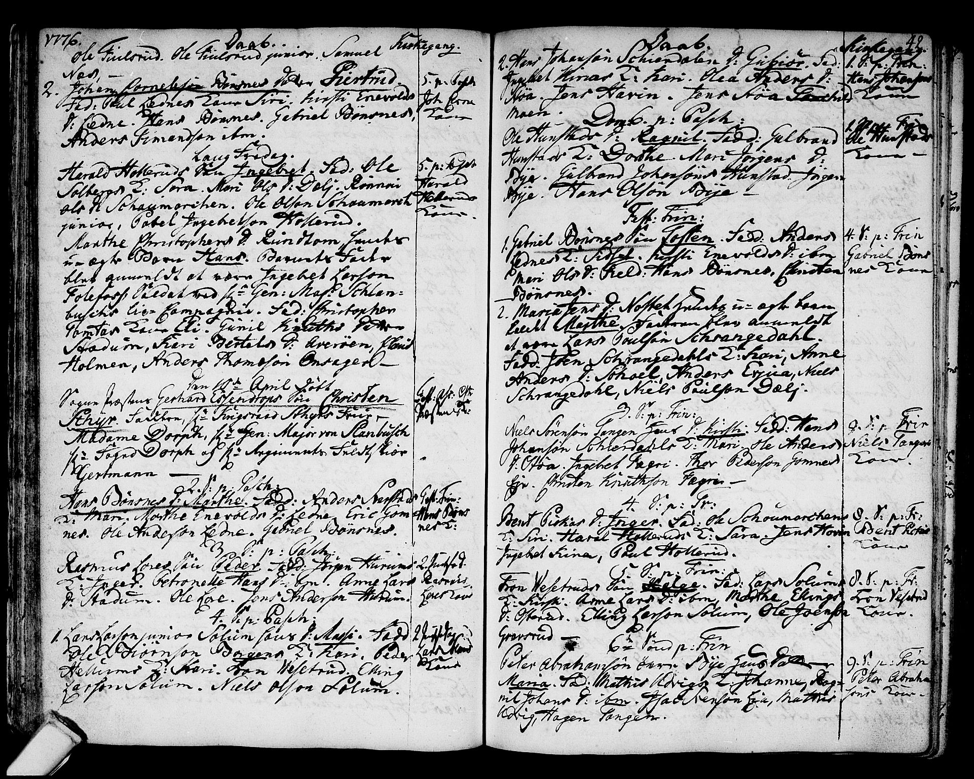 Hole kirkebøker, SAKO/A-228/F/Fa/L0002: Parish register (official) no. I 2, 1766-1814, p. 42