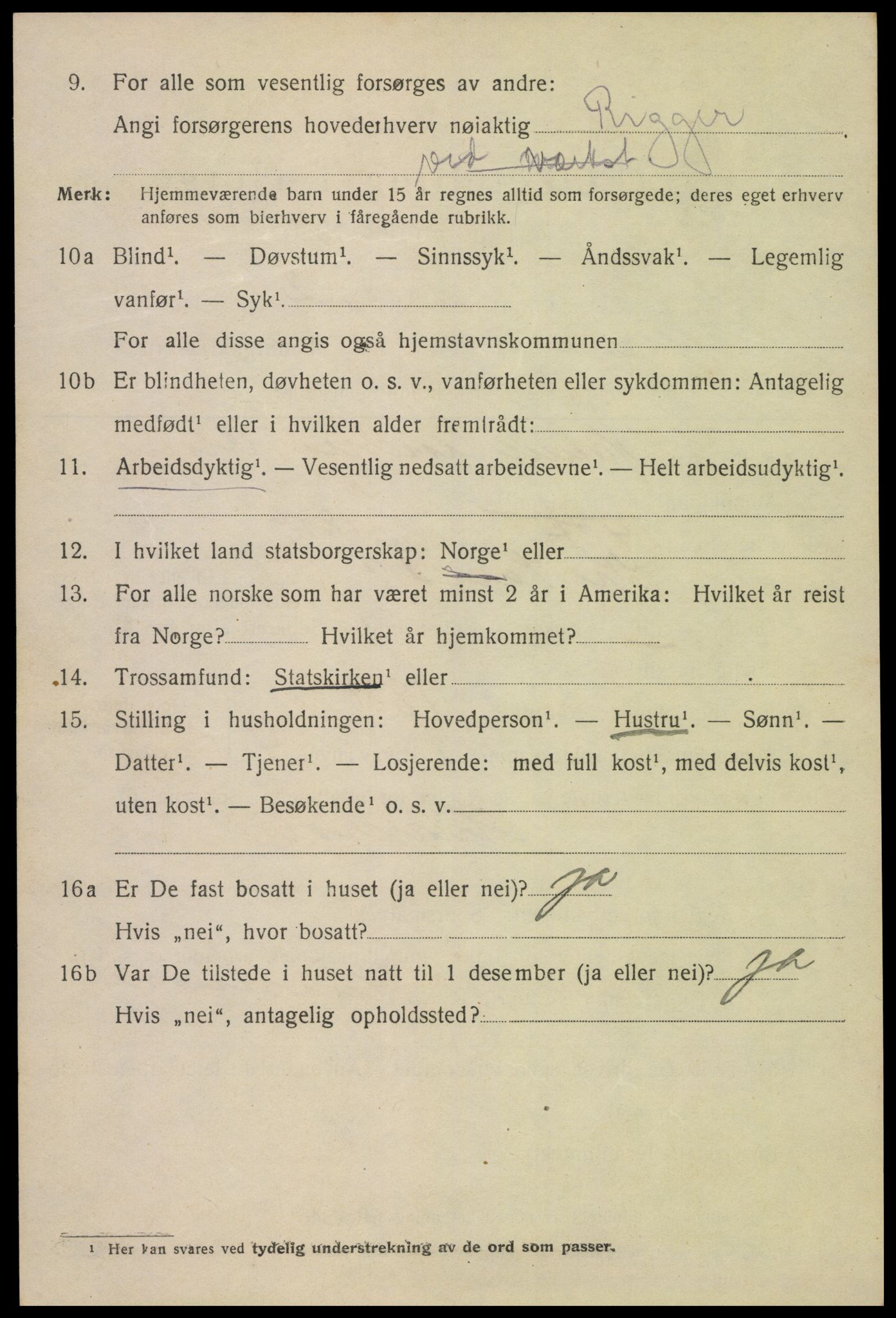 SAK, 1920 census for Kristiansand, 1920, p. 23822