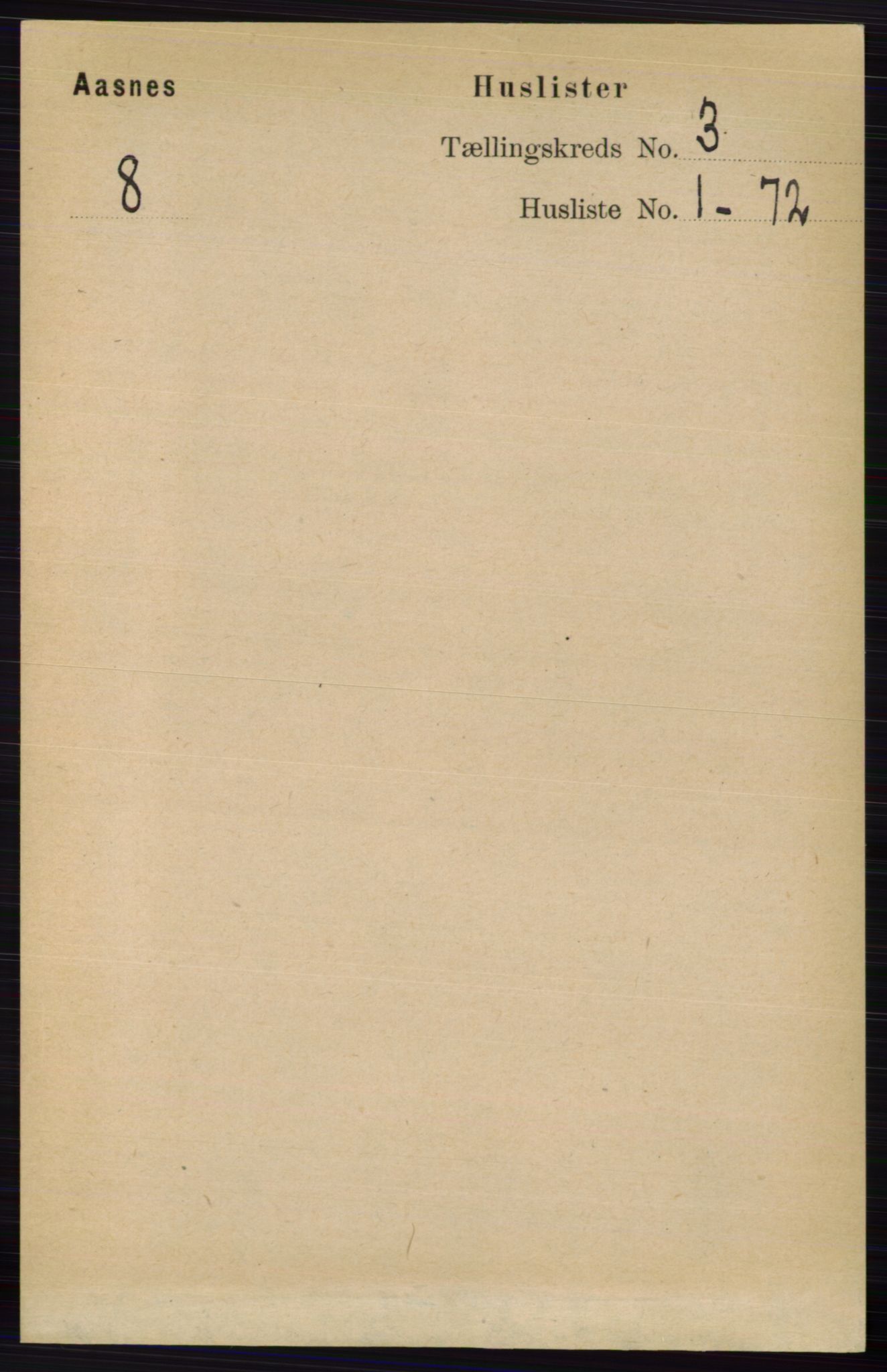 RA, 1891 census for 0425 Åsnes, 1891, p. 952