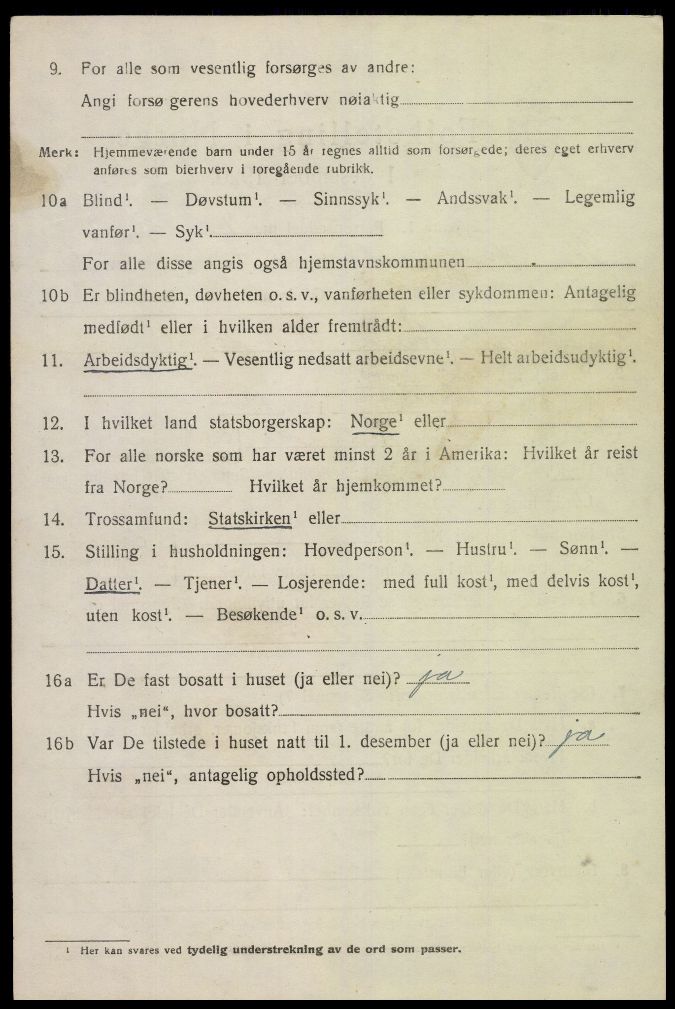 SAK, 1920 census for Sør-Audnedal, 1920, p. 5726