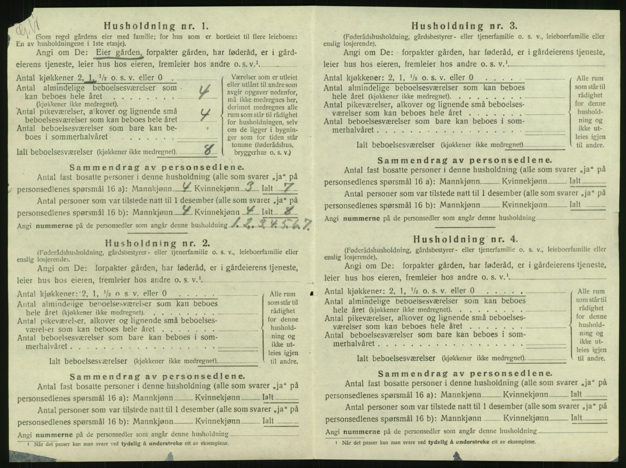 SAT, 1920 census for Vikna, 1920, p. 50