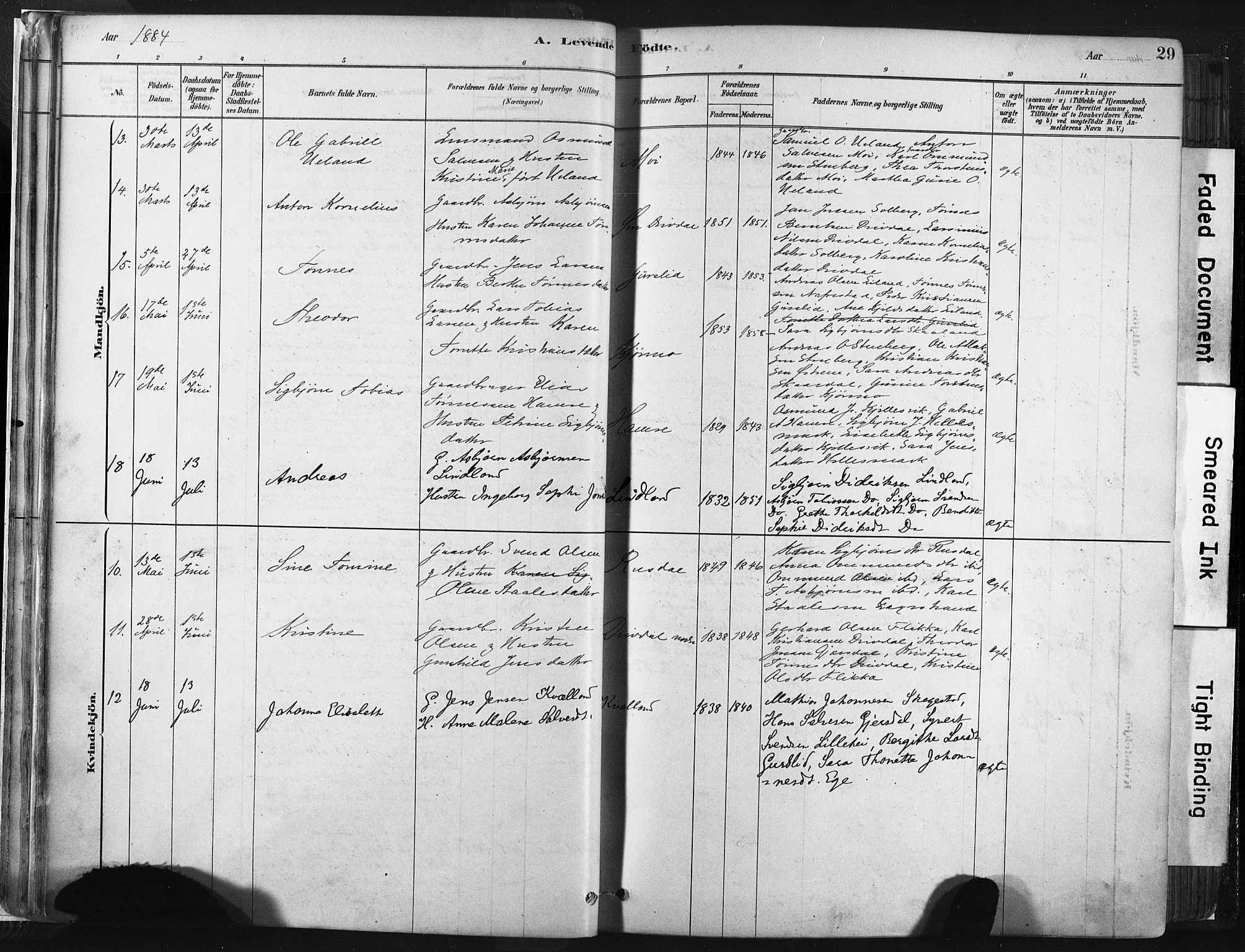 Lund sokneprestkontor, SAST/A-101809/S06/L0011: Parish register (official) no. A 10, 1877-1904, p. 29