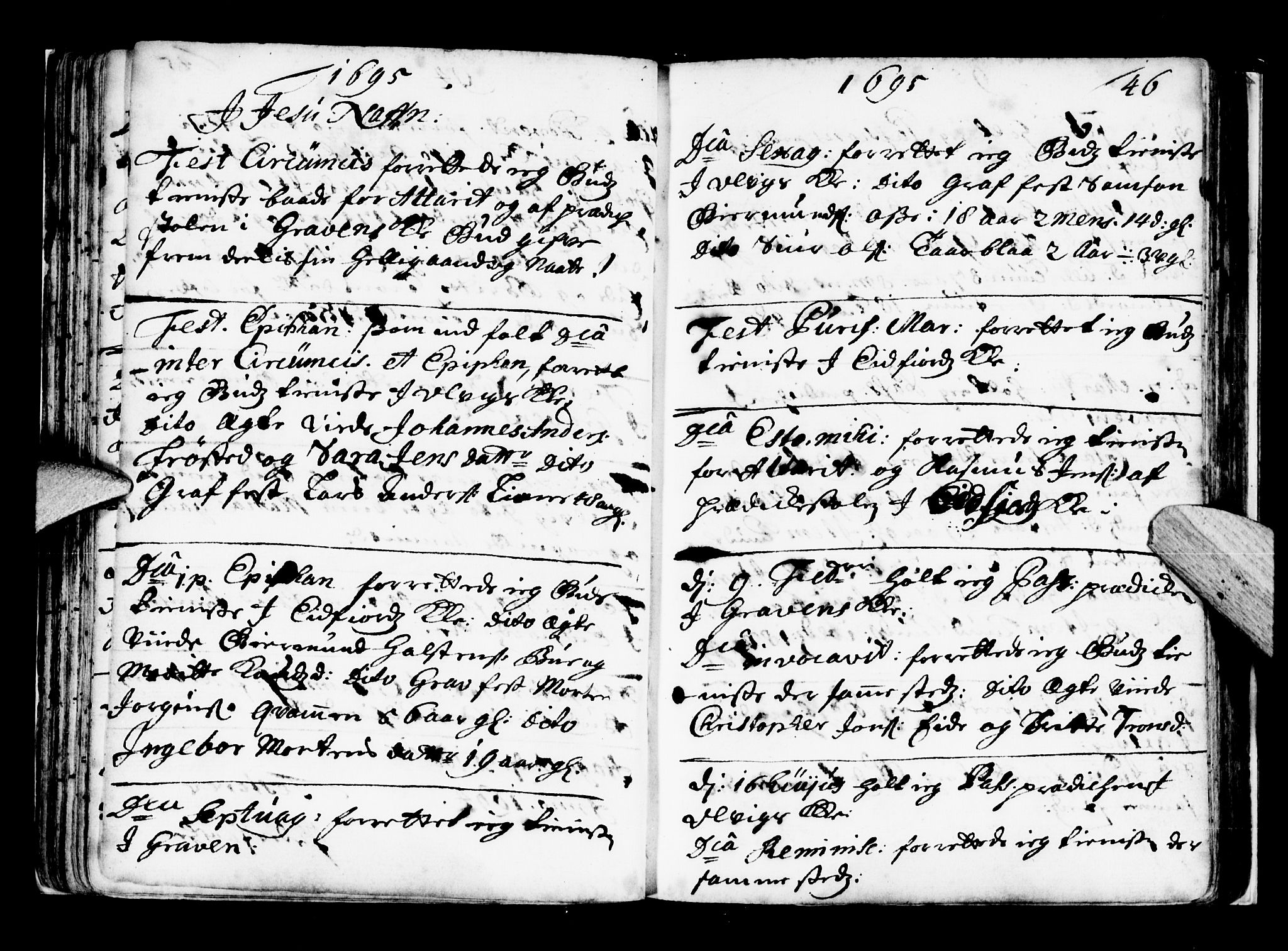 Ulvik sokneprestembete, SAB/A-78801/H/Haa: Parish register (official) no. A 2, 1689-1706, p. 46