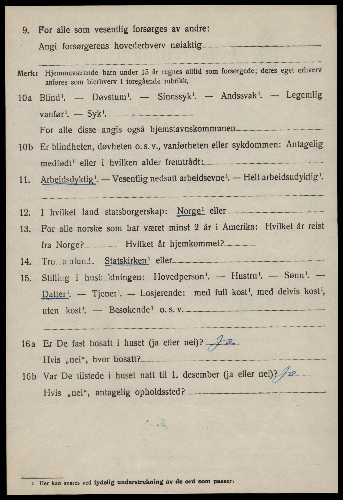 SAT, 1920 census for Vestnes, 1920, p. 2682