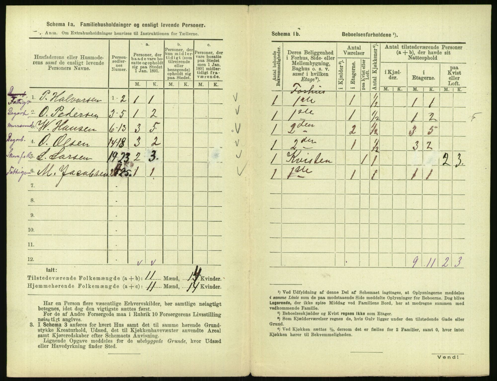 RA, 1891 census for 0301 Kristiania, 1891, p. 148427