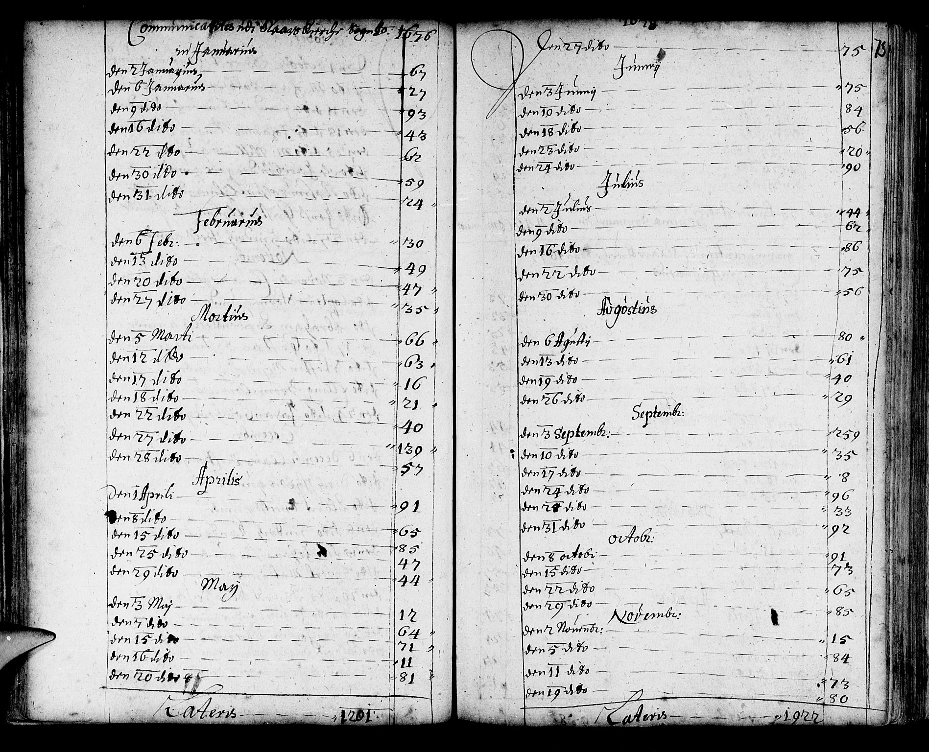 Korskirken sokneprestembete, SAB/A-76101/H/Haa/L0001: Parish register (official) no. A 1, 1674-1688, p. 73