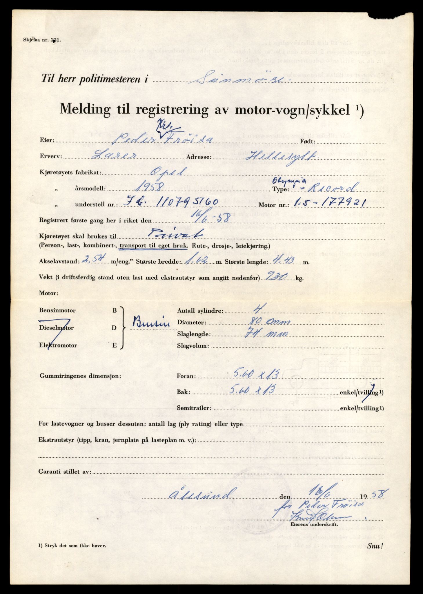 Møre og Romsdal vegkontor - Ålesund trafikkstasjon, AV/SAT-A-4099/F/Fe/L0048: Registreringskort for kjøretøy T 14721 - T 14863, 1927-1998, p. 738