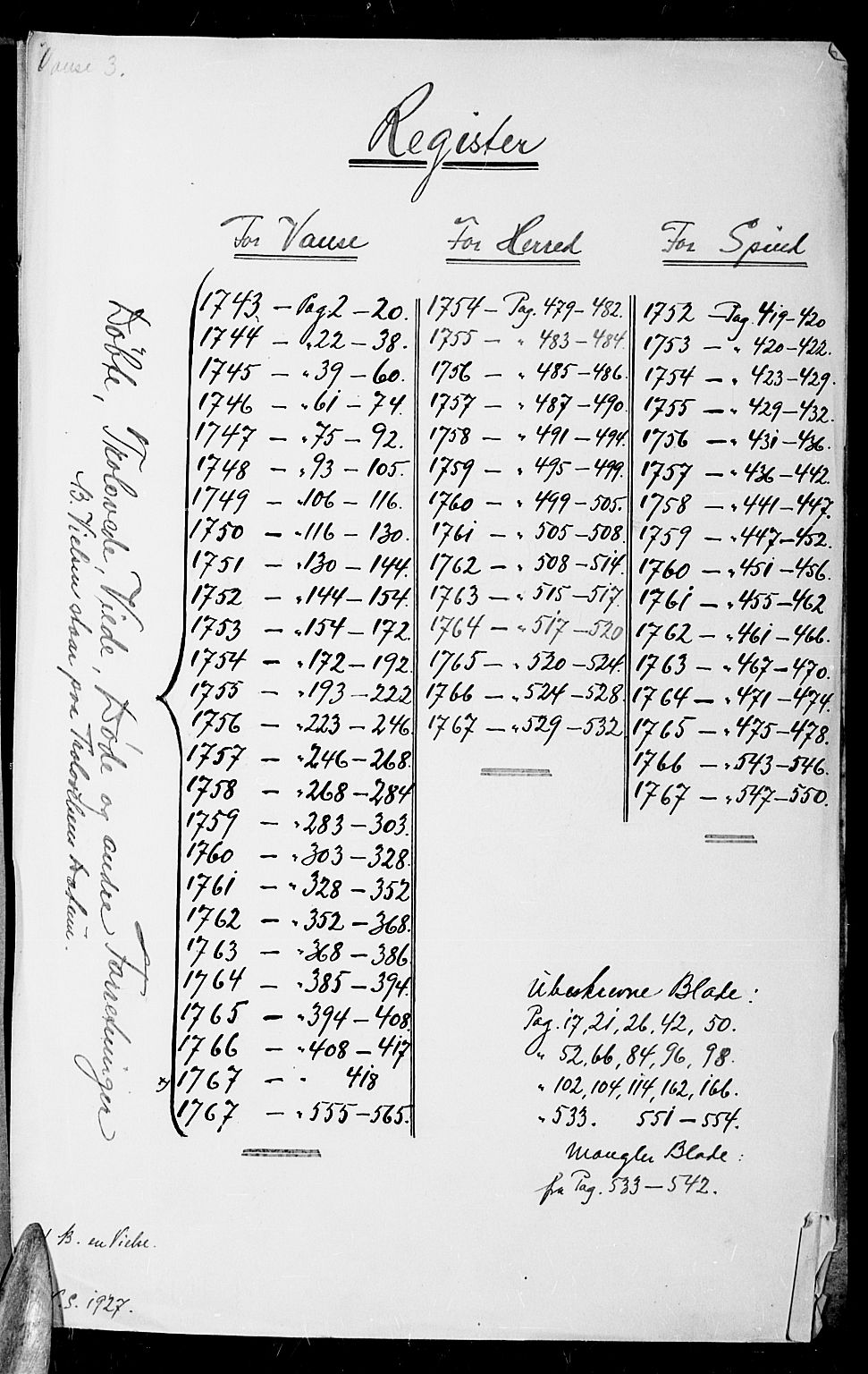 Lista sokneprestkontor, SAK/1111-0027/F/Fa/L0003: Parish register (official) no. A 3 /3, 1752-1767