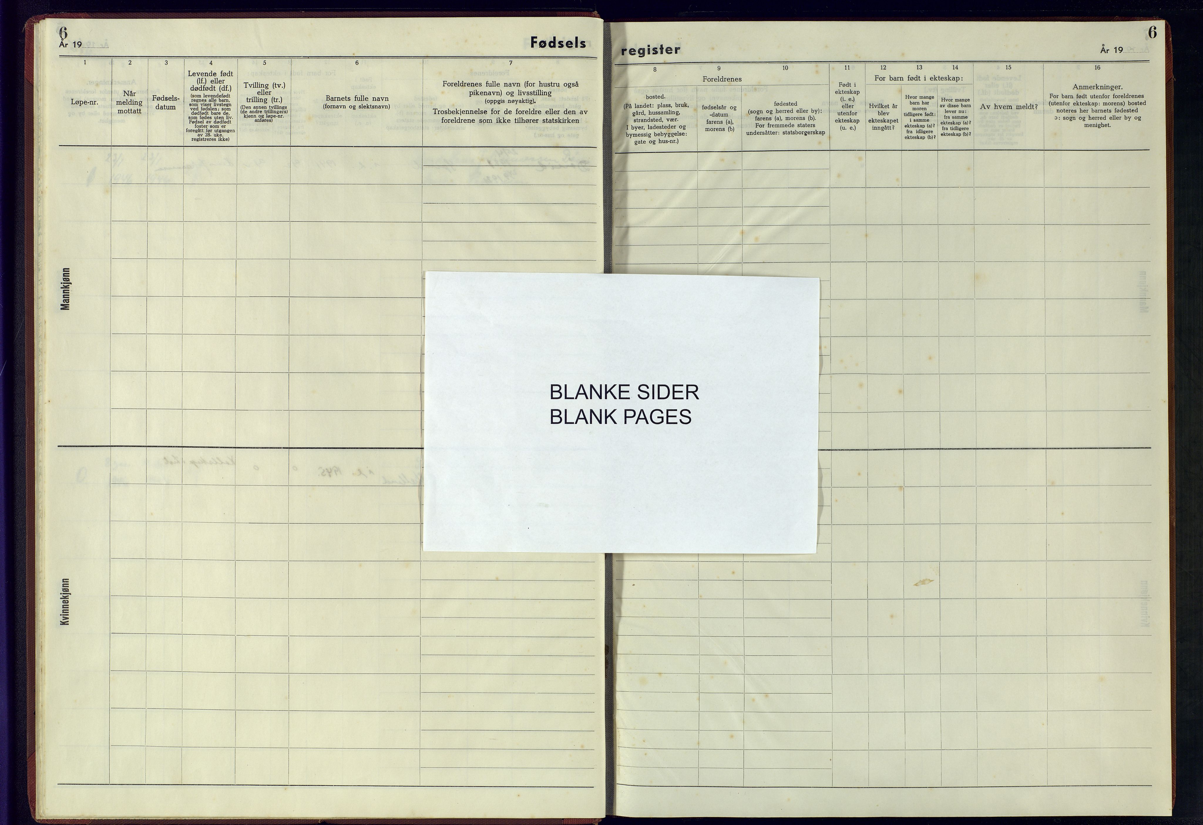 Herad sokneprestkontor, SAK/1111-0018/J/Jb/L0002: Birth register no. A-VI-3, 1942-1946