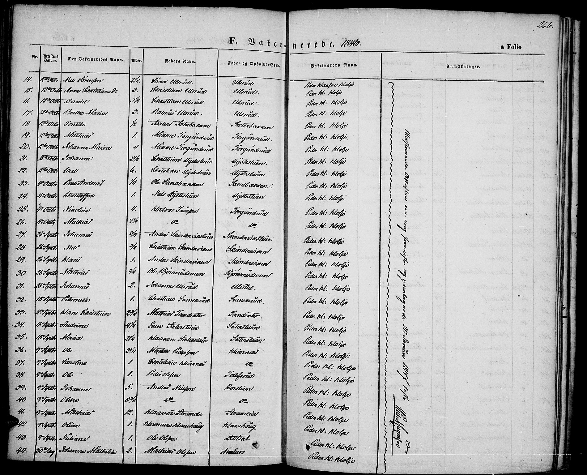 Vestre Toten prestekontor, SAH/PREST-108/H/Ha/Haa/L0004: Parish register (official) no. 4, 1844-1849, p. 266