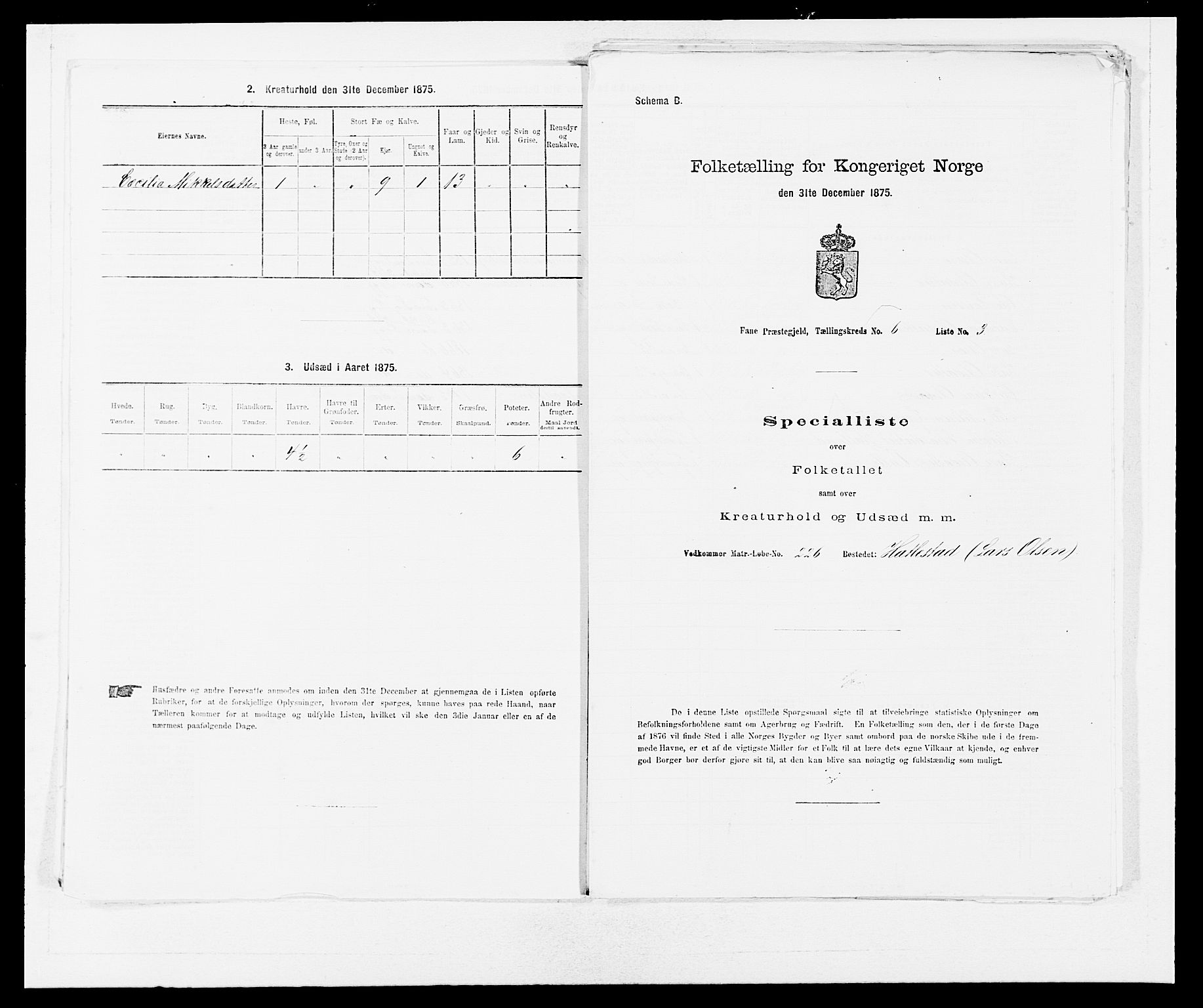 SAB, 1875 census for 1249P Fana, 1875, p. 680