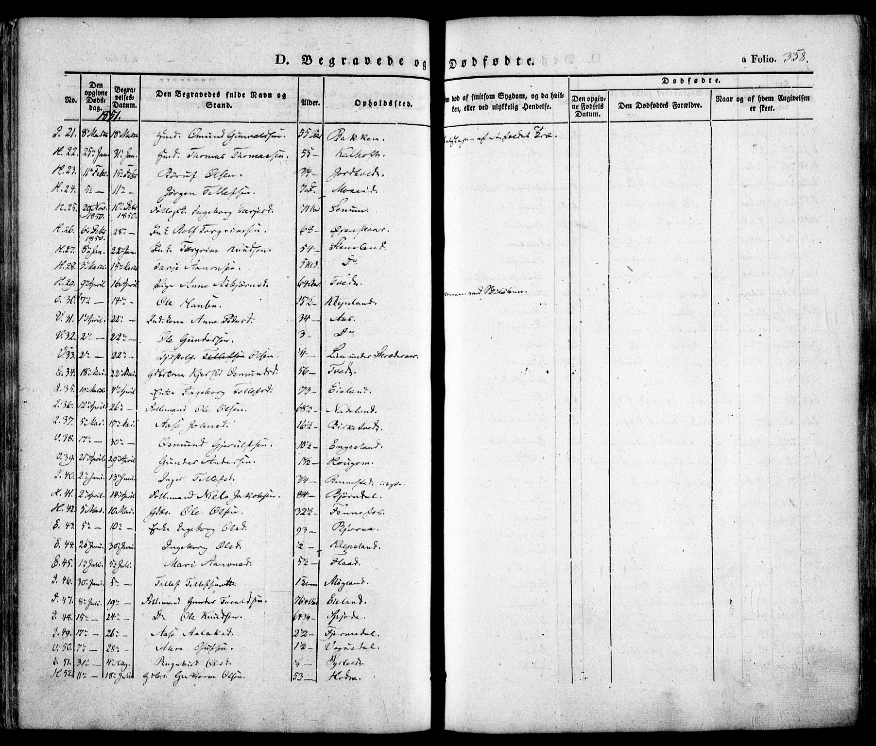 Evje sokneprestkontor, AV/SAK-1111-0008/F/Fa/Faa/L0005: Parish register (official) no. A 5, 1843-1865, p. 358