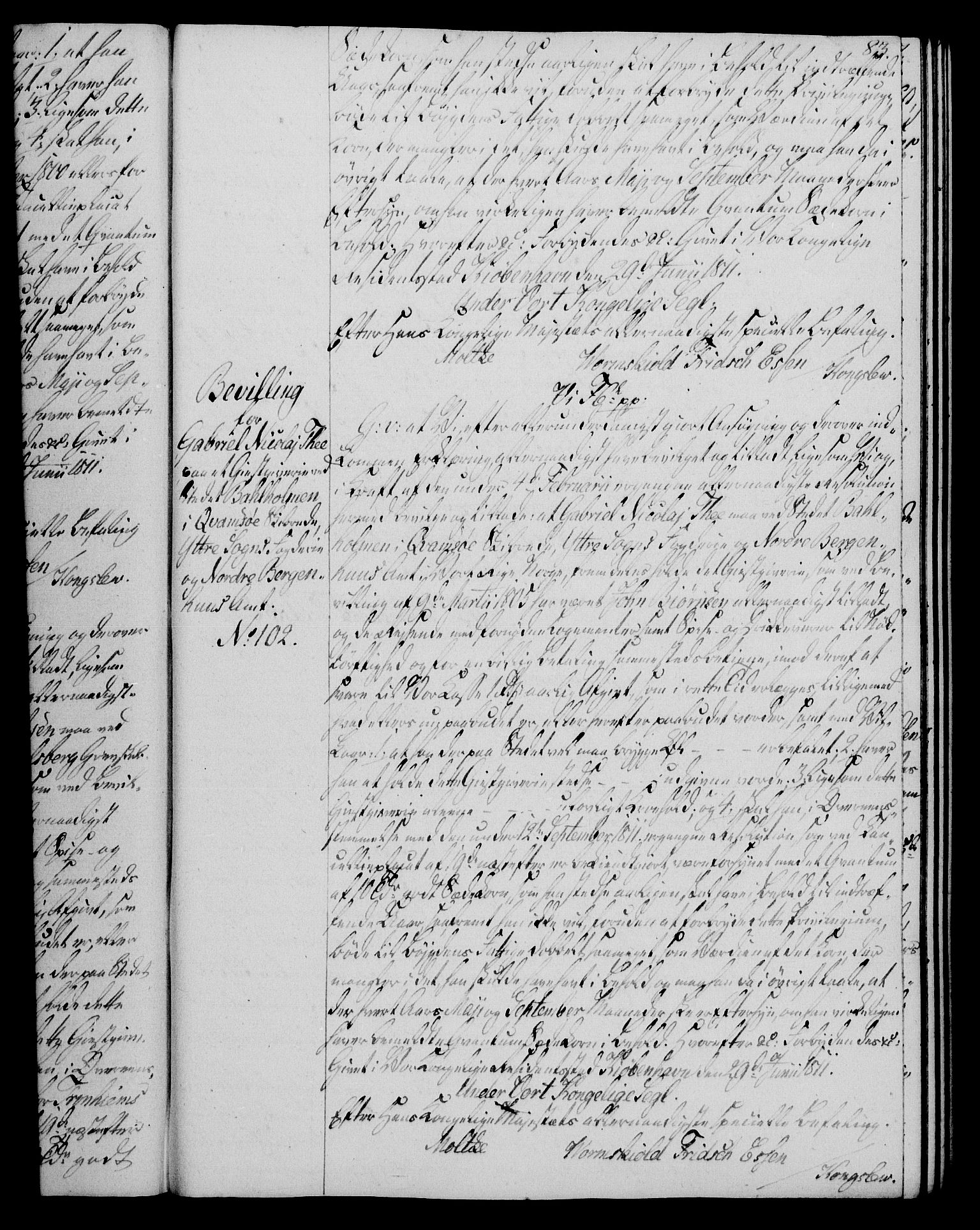 Rentekammeret, Kammerkanselliet, RA/EA-3111/G/Gg/Gga/L0020: Norsk ekspedisjonsprotokoll med register (merket RK 53.20), 1811-1814, p. 83