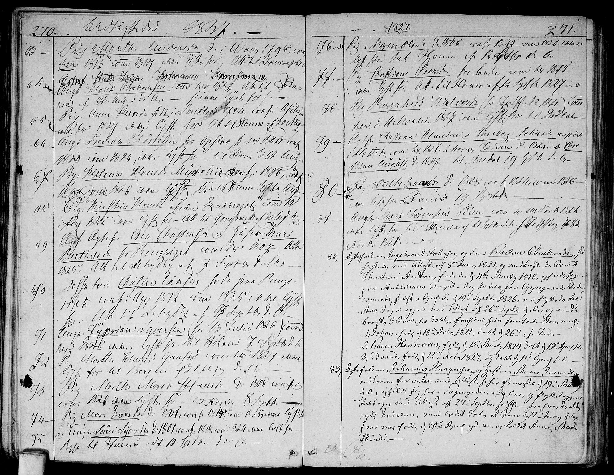 Aker prestekontor kirkebøker, SAO/A-10861/F/L0014b: Parish register (official) no. 14B, 1820-1834, p. 270-271