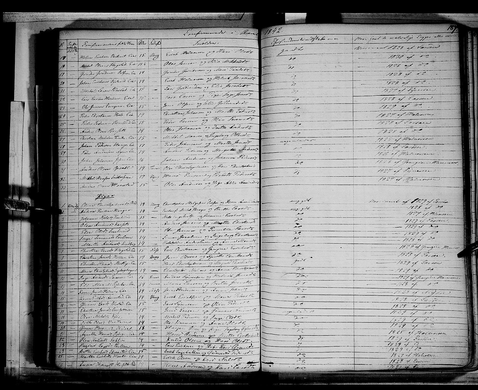 Vang prestekontor, Hedmark, SAH/PREST-008/H/Ha/Haa/L0010: Parish register (official) no. 10, 1841-1855, p. 187
