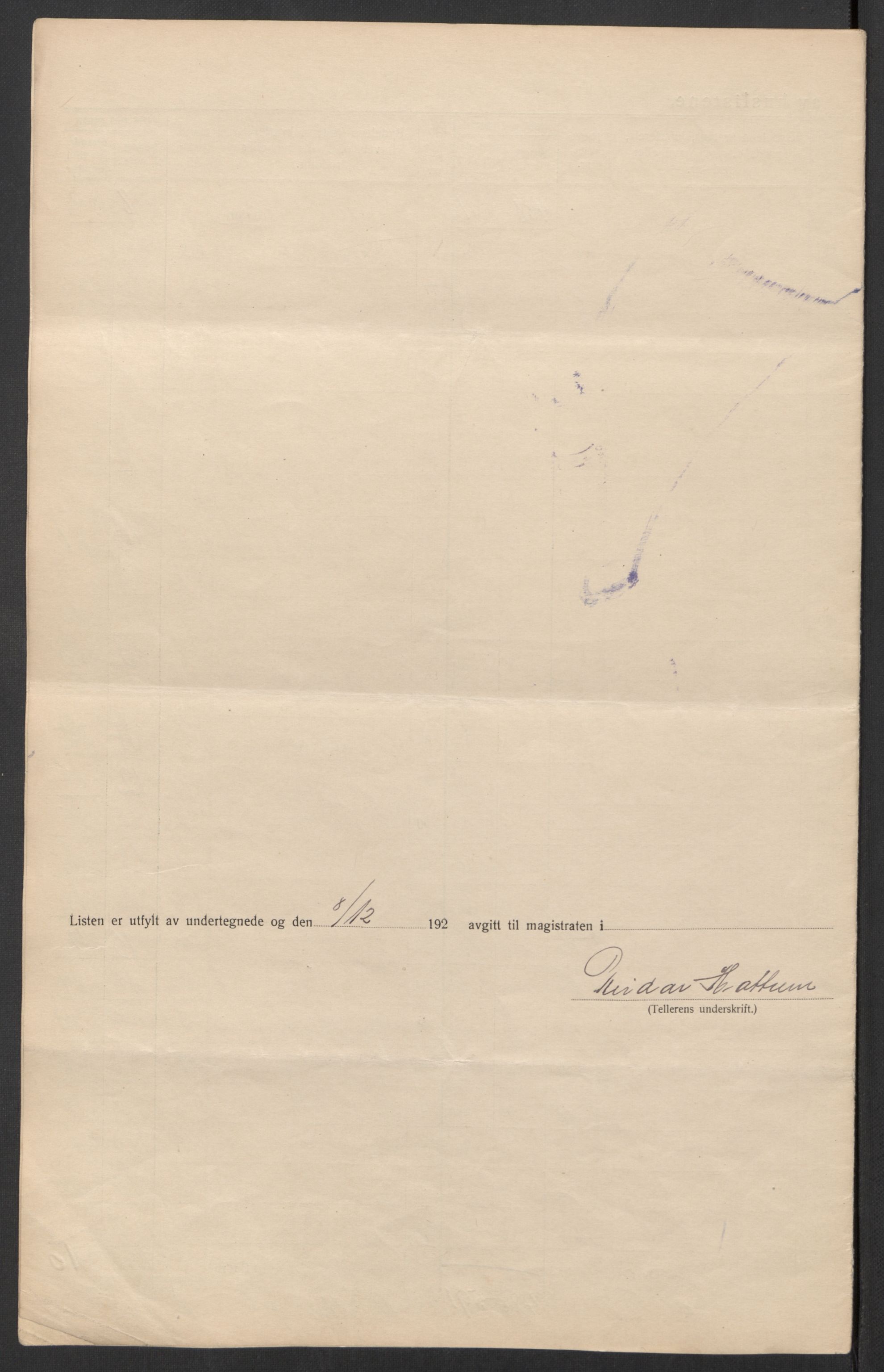 SAT, 1920 census for Trondheim, 1920, p. 58