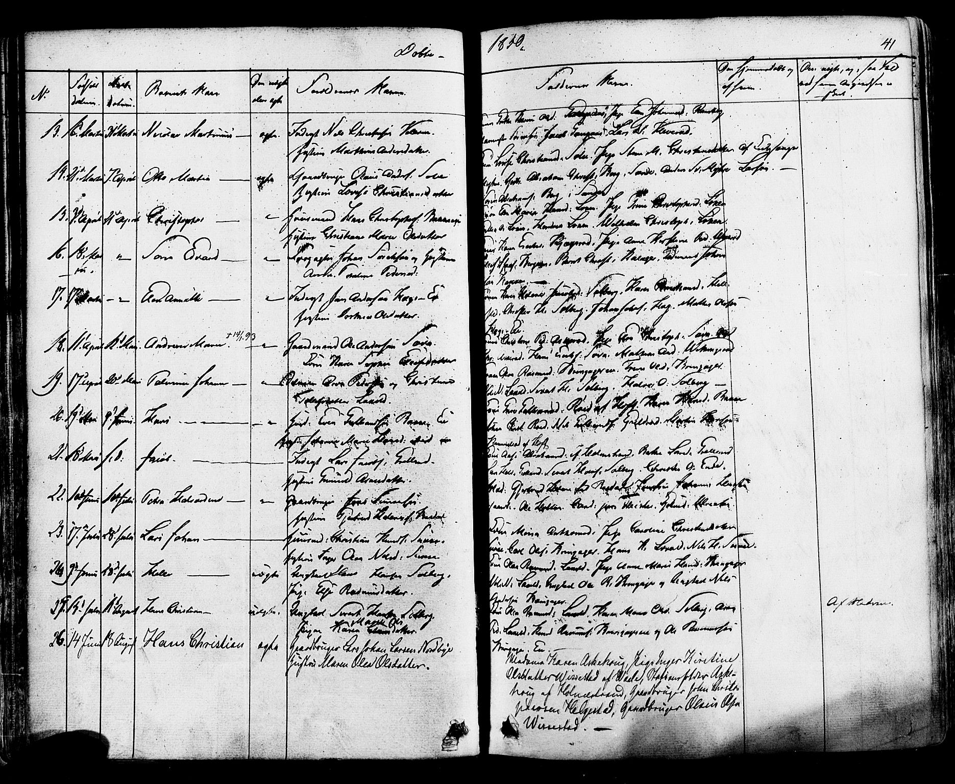 Botne kirkebøker, AV/SAKO-A-340/F/Fa/L0006: Parish register (official) no. I 6, 1836-1877, p. 41