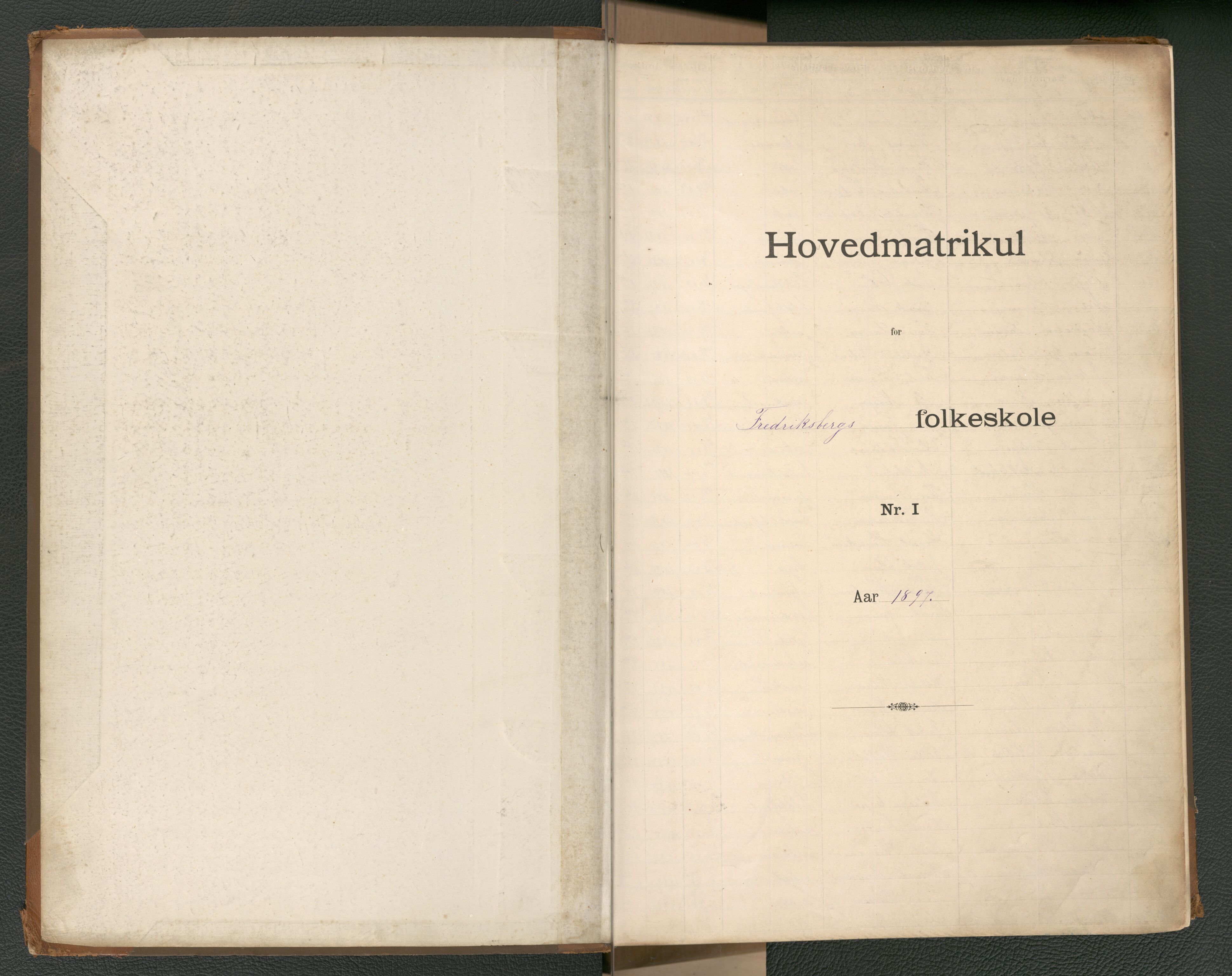 Nordnes skole, BBA/A-0316/F/Fa/Faa/L0001: Hovedmatrikkel for Frederiksbergs skole, elev nr 1 - 851, 1891-1903