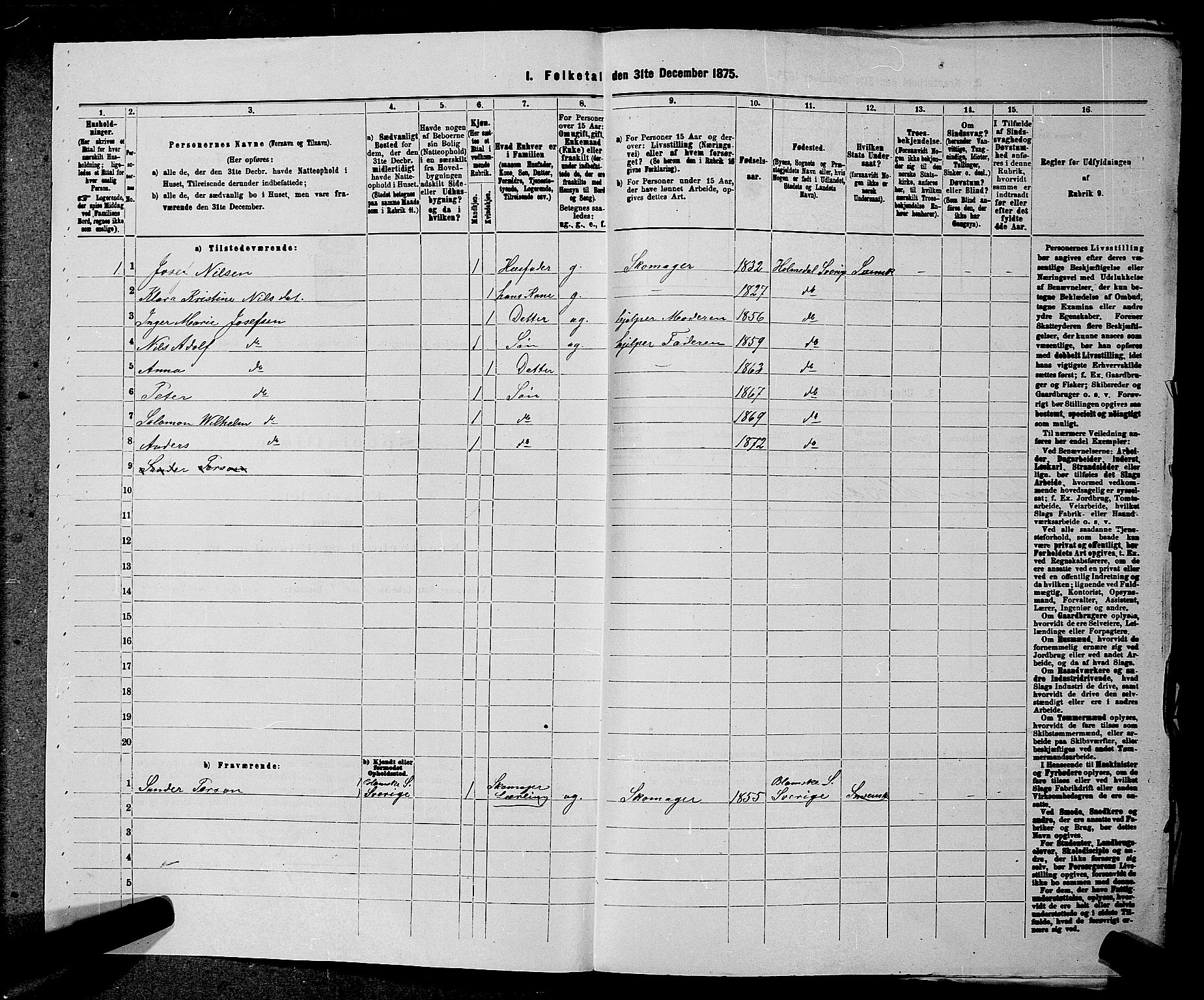 RA, 1875 census for 0216P Nesodden, 1875, p. 238