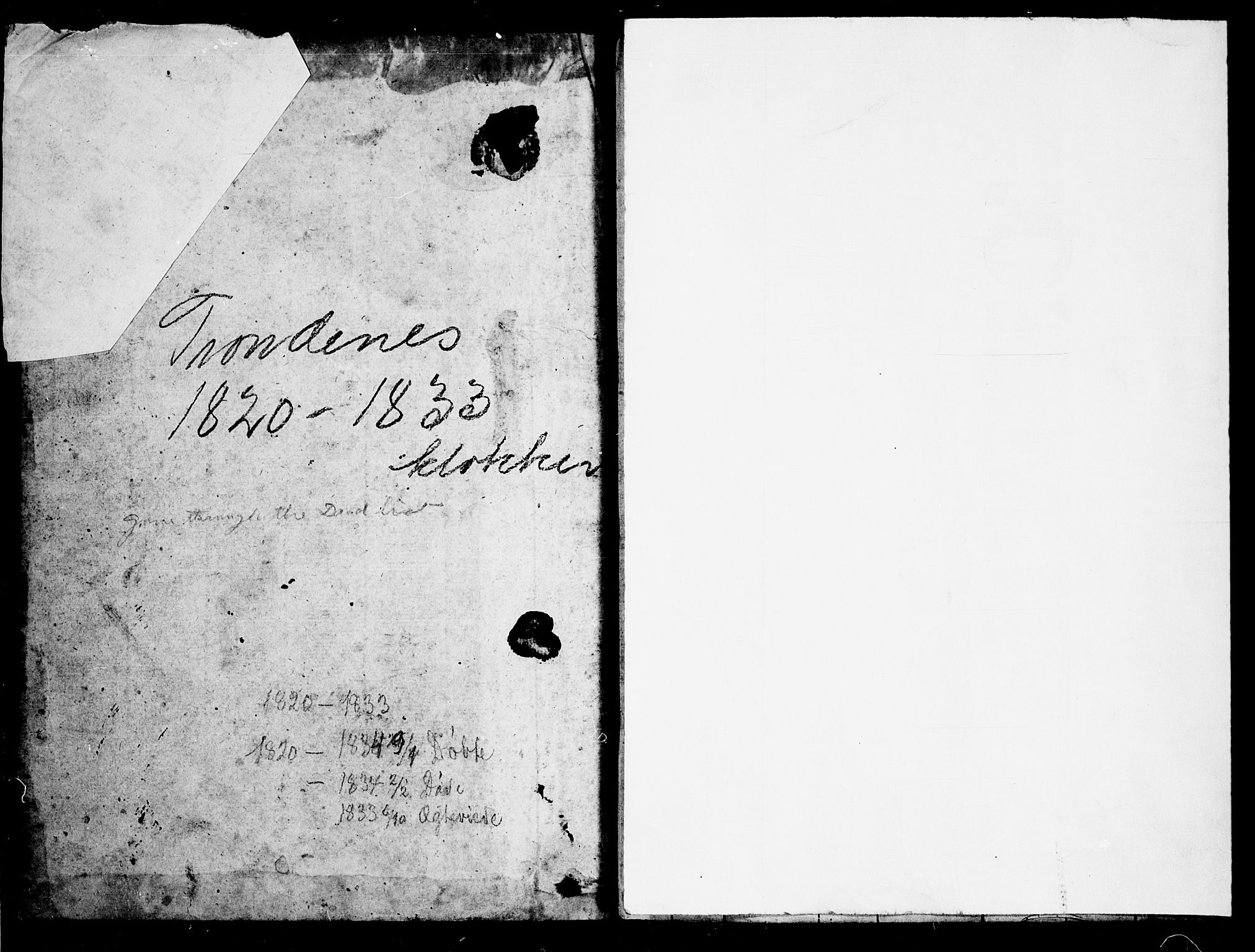 Trondenes sokneprestkontor, SATØ/S-1319/H/Hb/L0003klokker: Parish register (copy) no. 3, 1820-1834