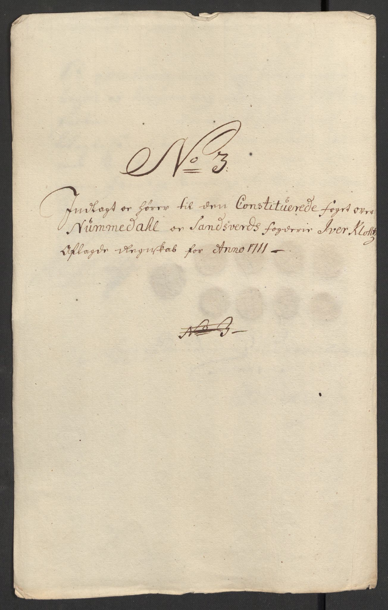 Rentekammeret inntil 1814, Reviderte regnskaper, Fogderegnskap, RA/EA-4092/R24/L1586: Fogderegnskap Numedal og Sandsvær, 1711, p. 40