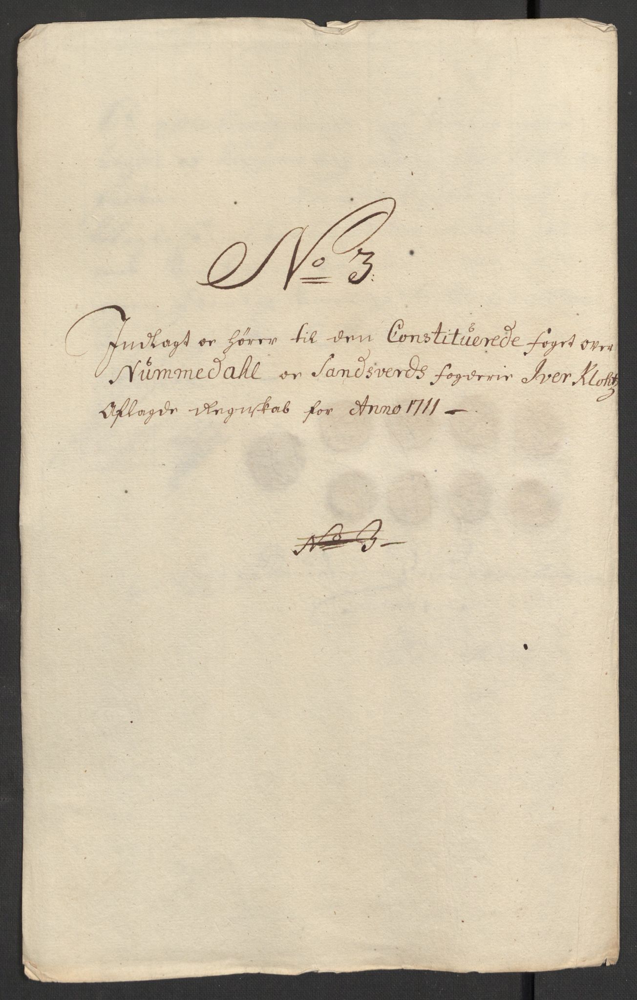 Rentekammeret inntil 1814, Reviderte regnskaper, Fogderegnskap, AV/RA-EA-4092/R24/L1586: Fogderegnskap Numedal og Sandsvær, 1711, p. 40