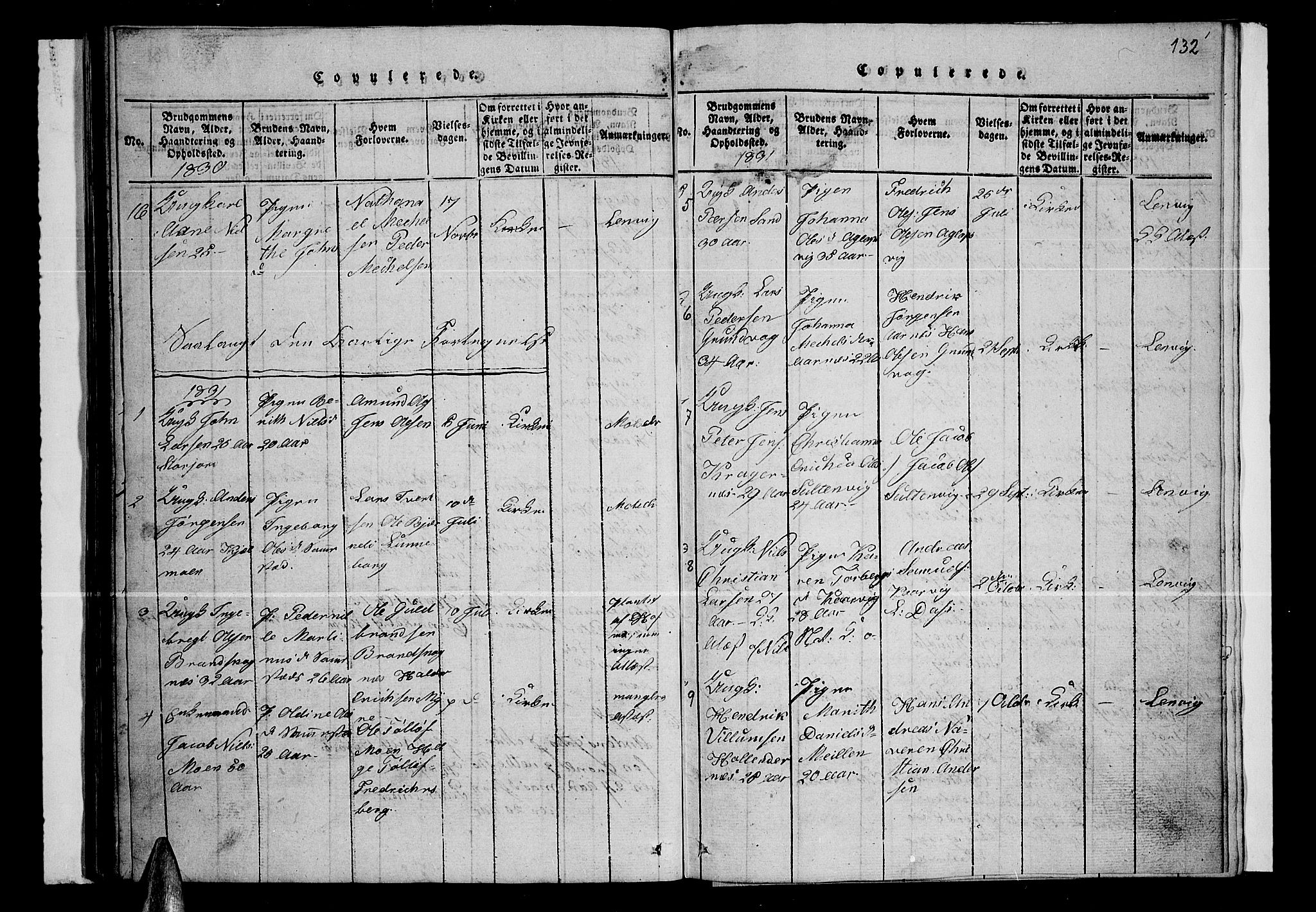 Lenvik sokneprestembete, SATØ/S-1310/H/Ha/Hab/L0001klokker: Parish register (copy) no. 1, 1822-1837, p. 132