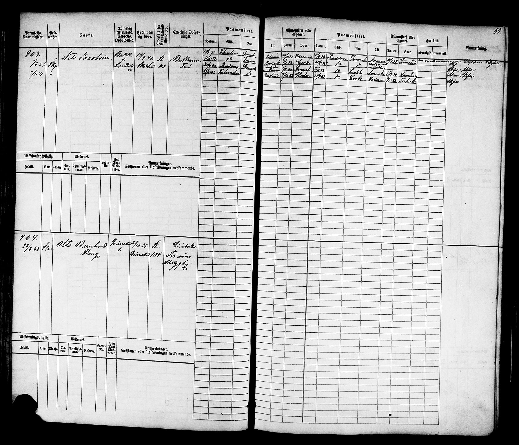 Grimstad mønstringskrets, AV/SAK-2031-0013/F/Fb/L0010: Hovedrulle nr 769-1528, V-23, 1870-1877, p. 70