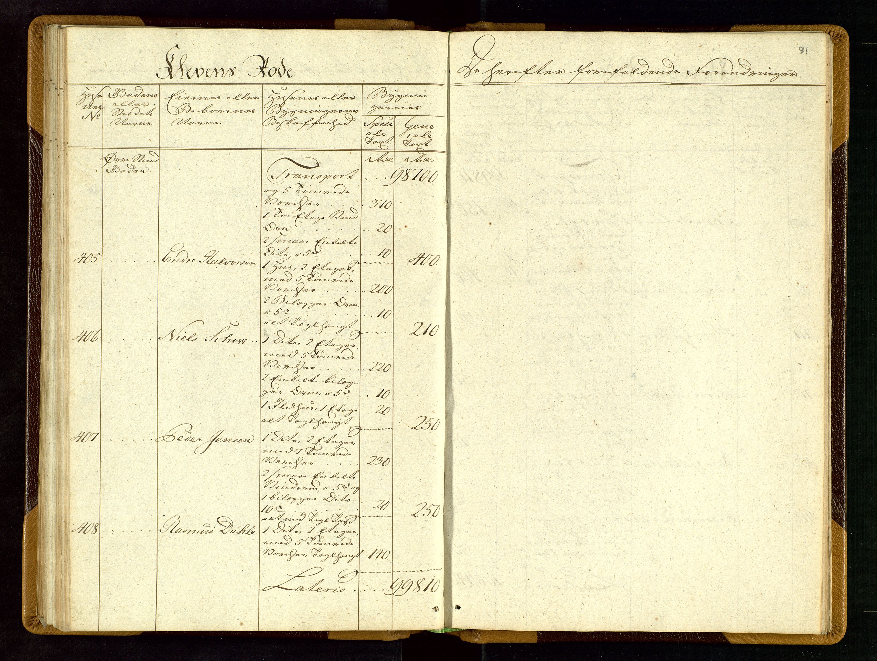 Fylkesmannen i Rogaland, AV/SAST-A-101928/99/3/312/312CE/L0001B: BRANNTAKSTPROTOKOLL FOR STAVANGER BY, 1797, p. 90b-91a