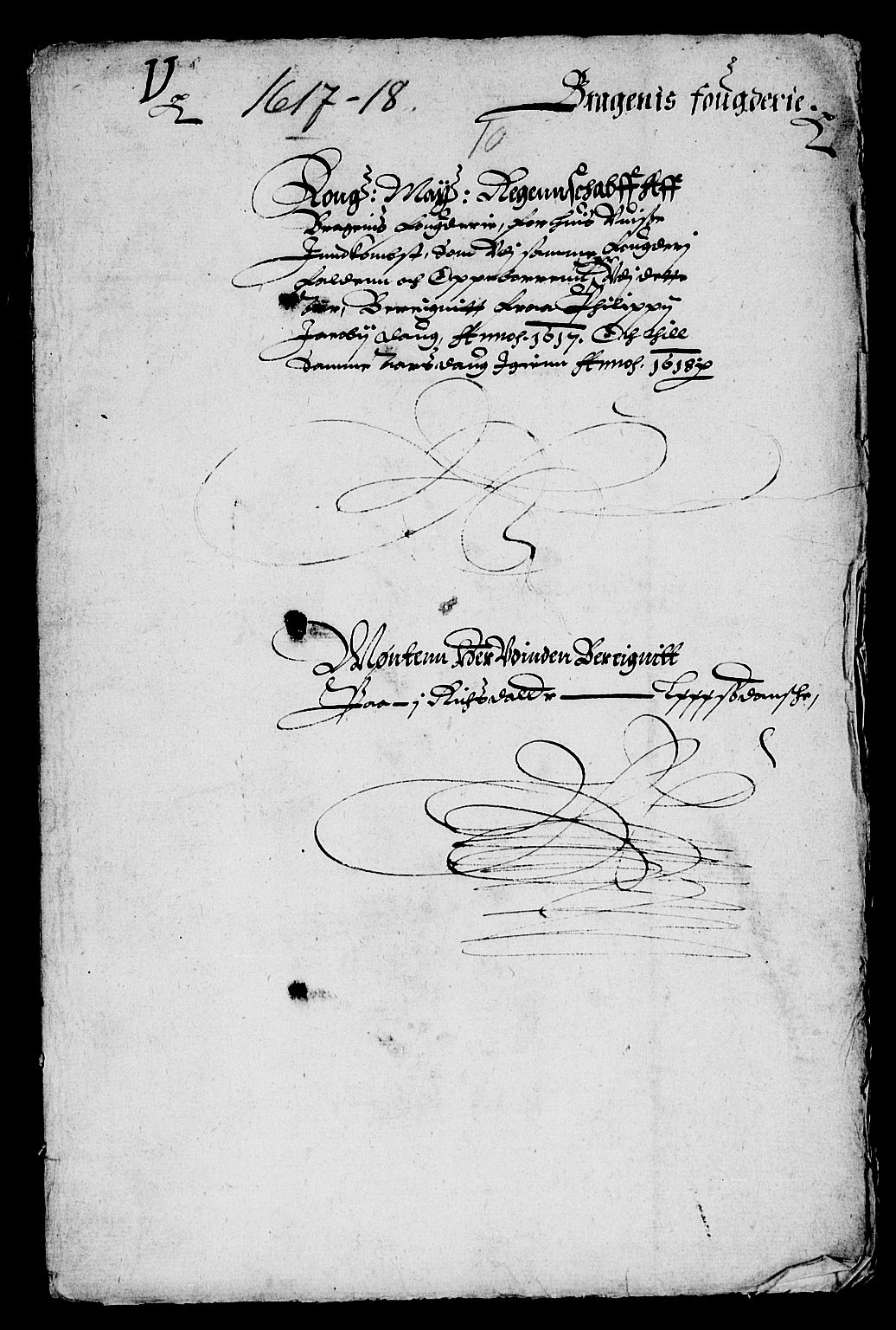 Rentekammeret inntil 1814, Reviderte regnskaper, Lensregnskaper, RA/EA-5023/R/Rb/Rba/L0042: Akershus len, 1617-1618