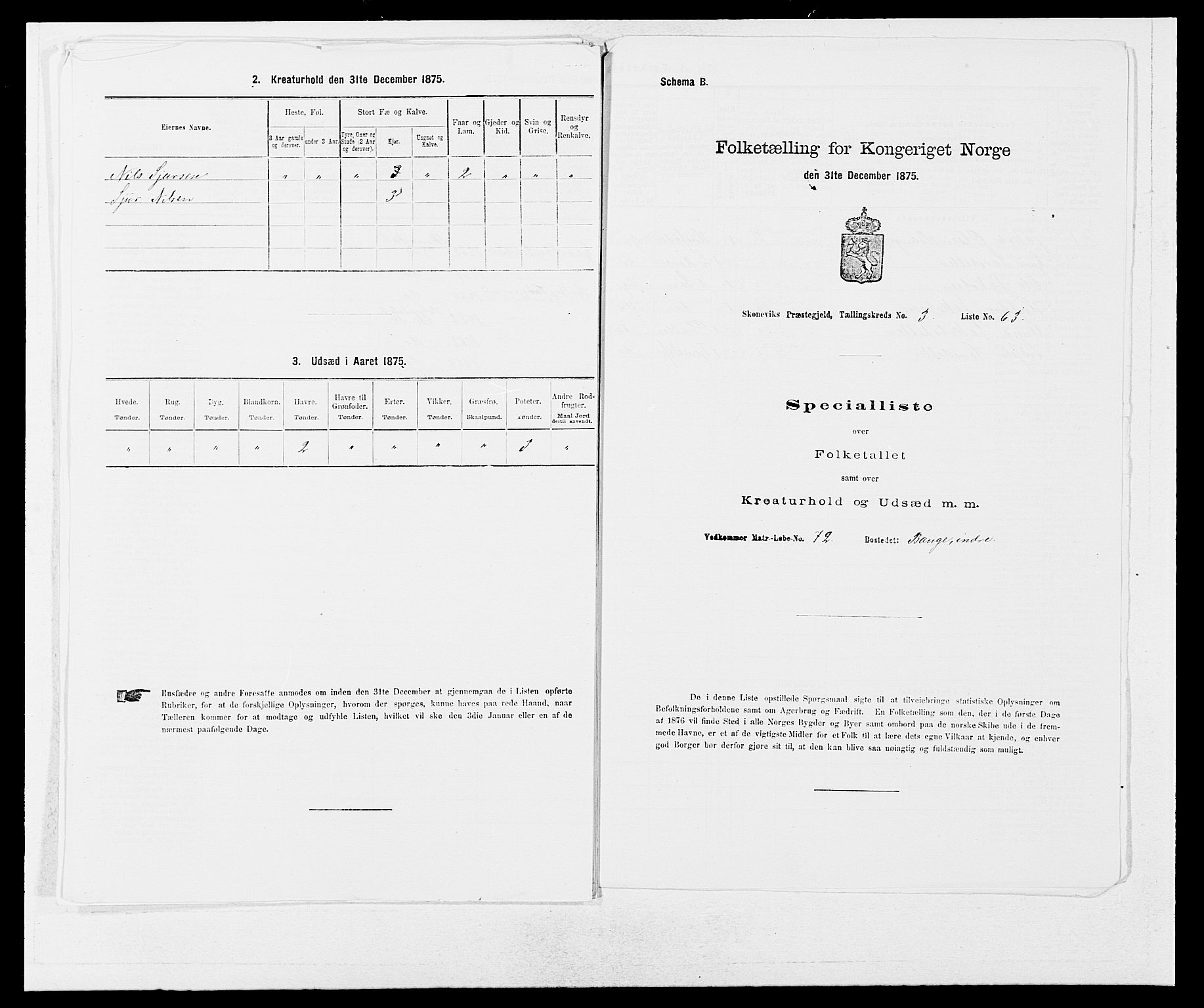 SAB, 1875 census for 1212P Skånevik, 1875, p. 360