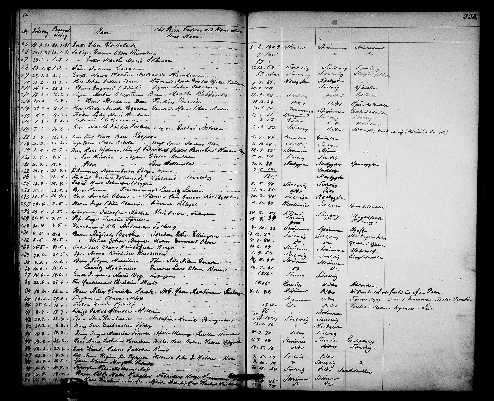 Strømm kirkebøker, SAKO/A-322/G/Ga/L0001: Parish register (copy) no. I 1, 1861-1885, p. 238