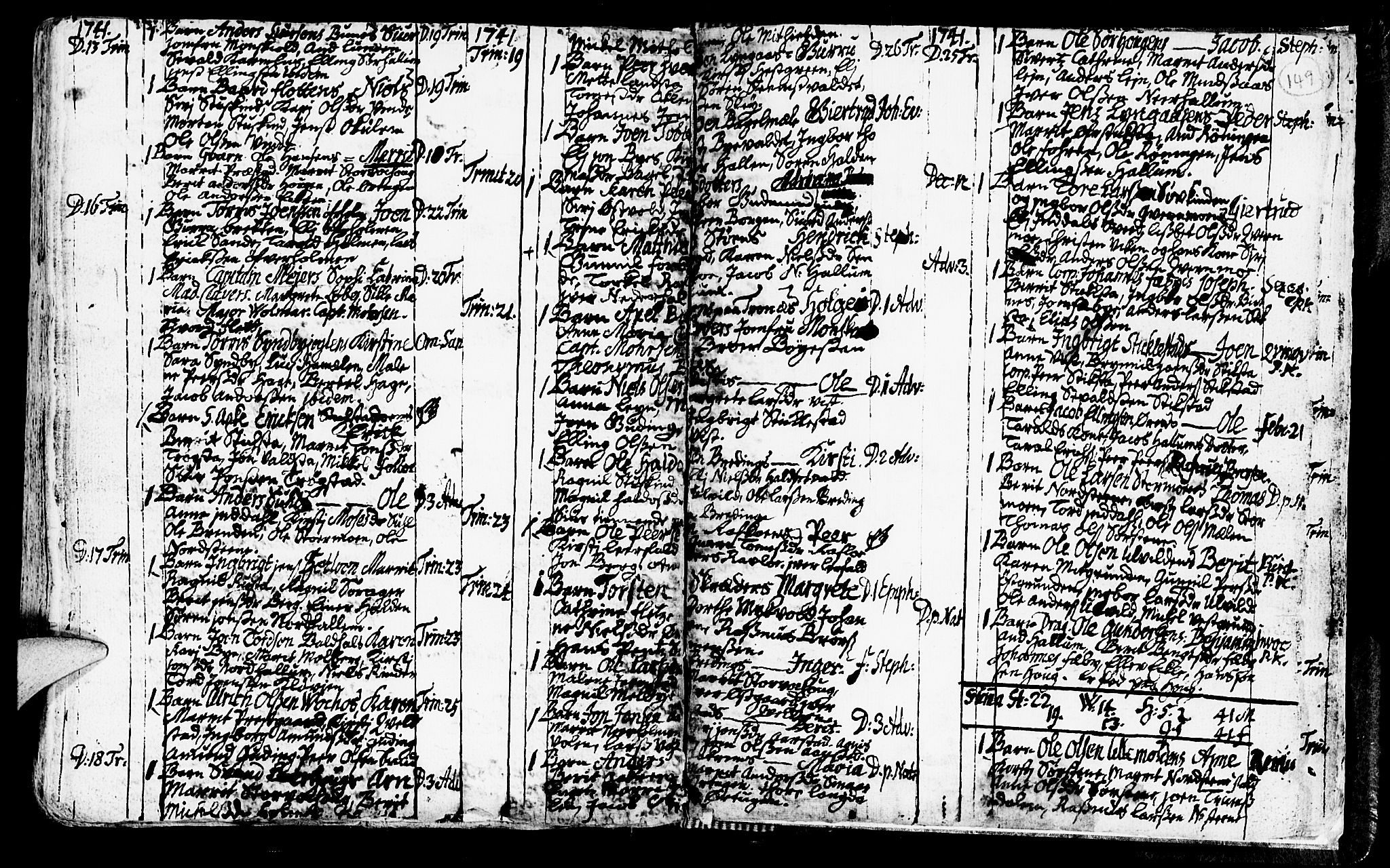 Ministerialprotokoller, klokkerbøker og fødselsregistre - Nord-Trøndelag, SAT/A-1458/723/L0230: Parish register (official) no. 723A01, 1705-1747, p. 149
