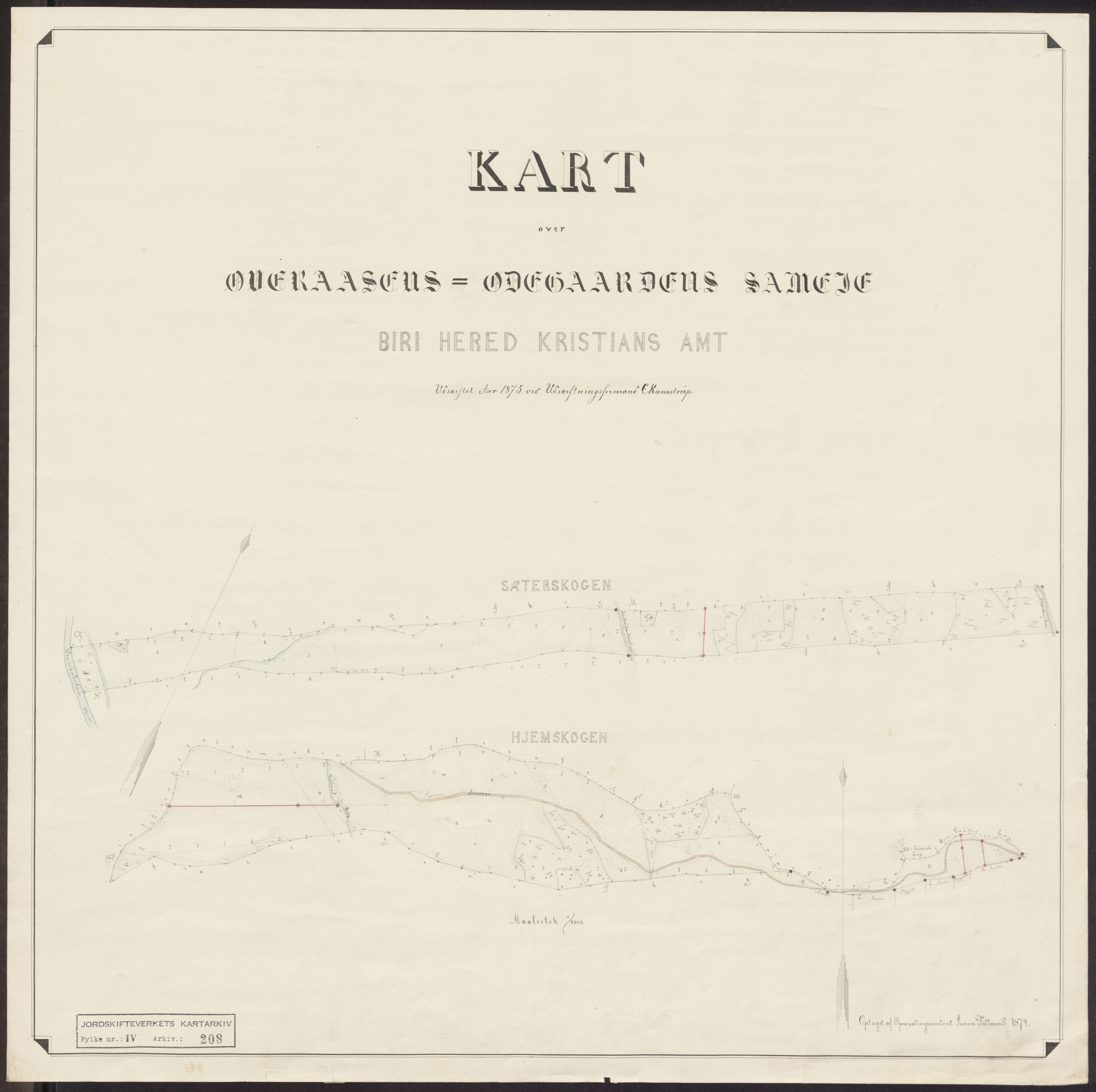 Jordskifteverkets kartarkiv, RA/S-3929/T, 1859-1988, p. 261