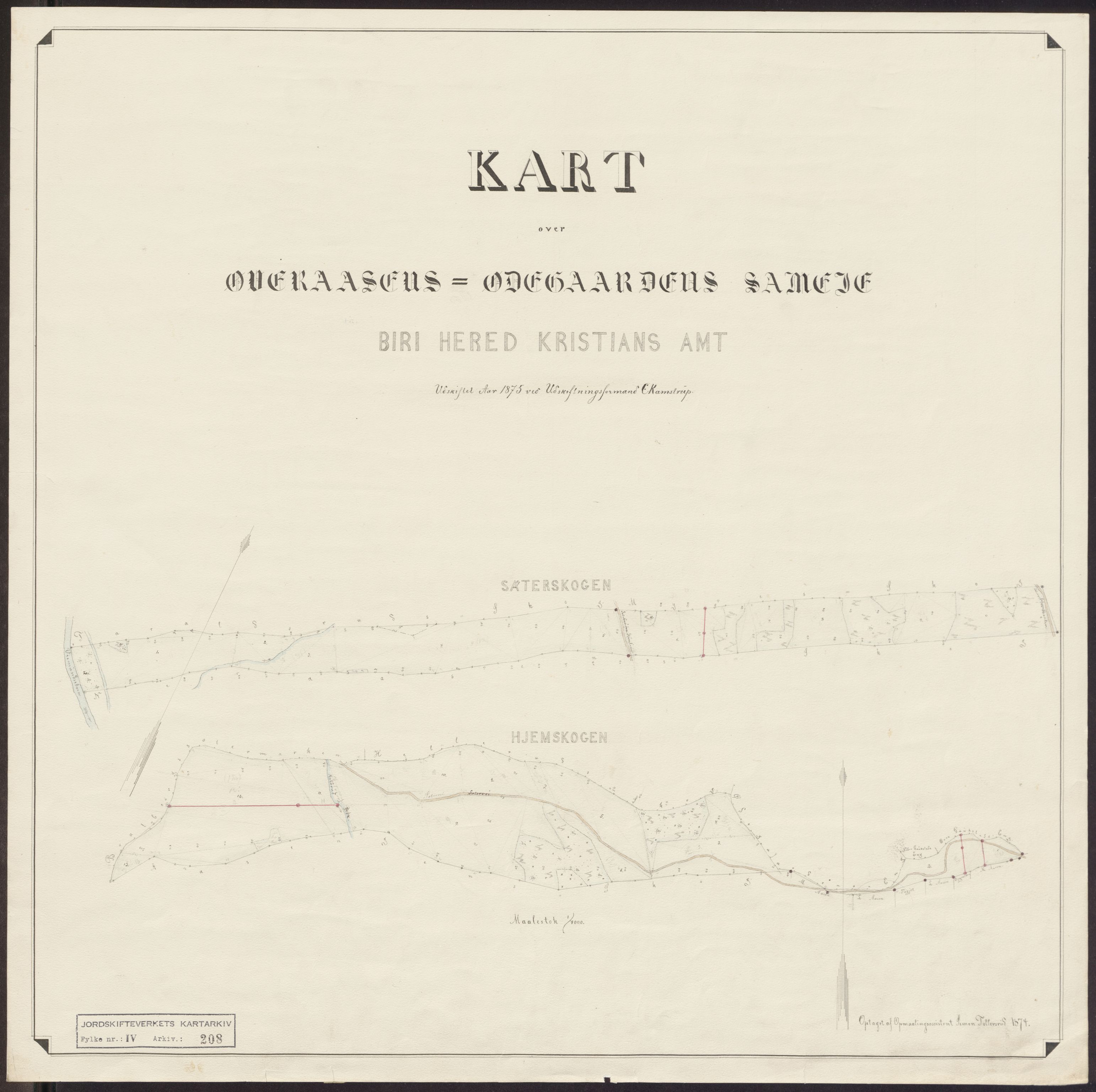 Jordskifteverkets kartarkiv, AV/RA-S-3929/T, 1859-1988, p. 261