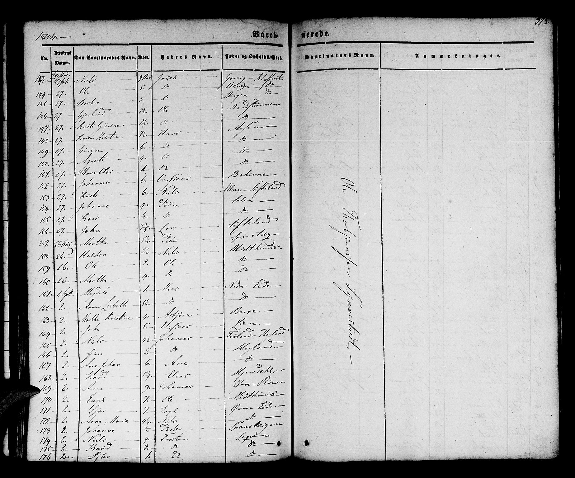 Os sokneprestembete, SAB/A-99929: Parish register (official) no. A 15, 1839-1851, p. 375