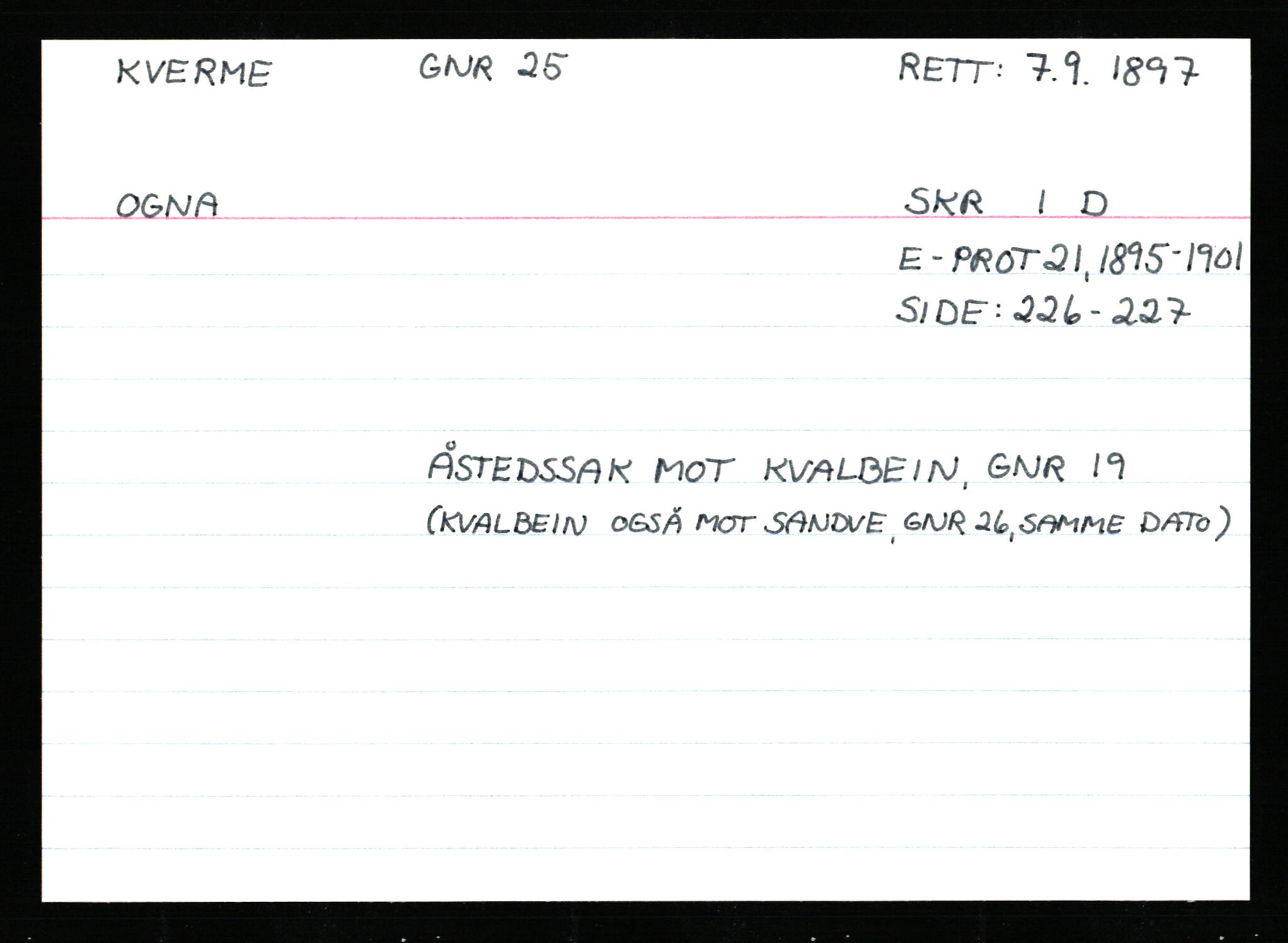 Statsarkivet i Stavanger, AV/SAST-A-101971/03/Y/Ym/L0033: Åstedskort sortert etter gårdsnavn: Kvelland - Lagestranden, 1600-1950, p. 64