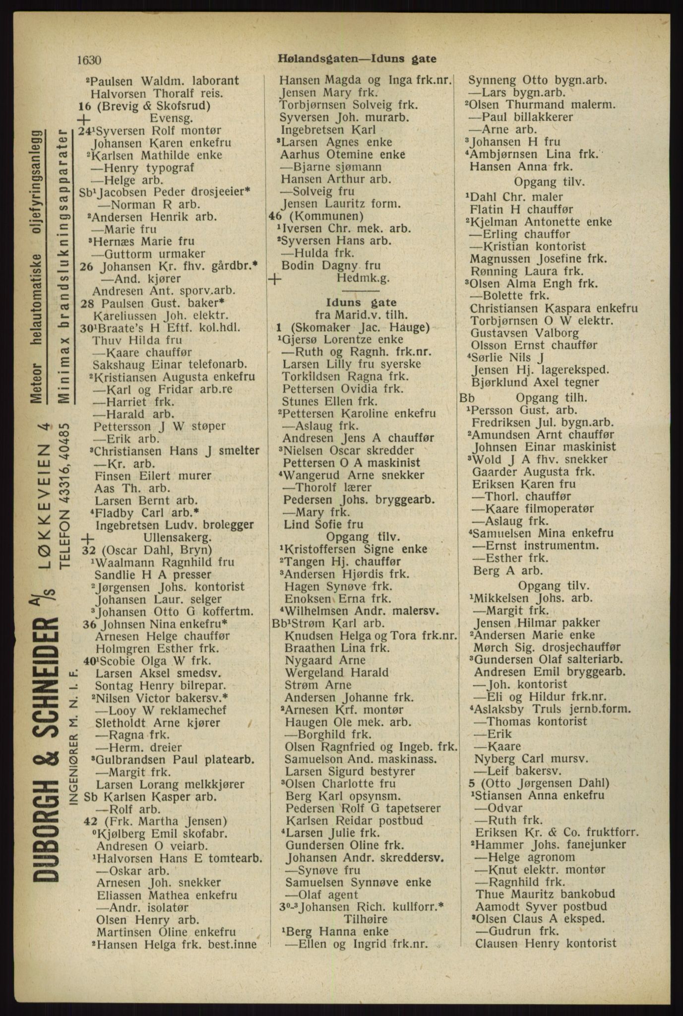 Kristiania/Oslo adressebok, PUBL/-, 1933, p. 1630