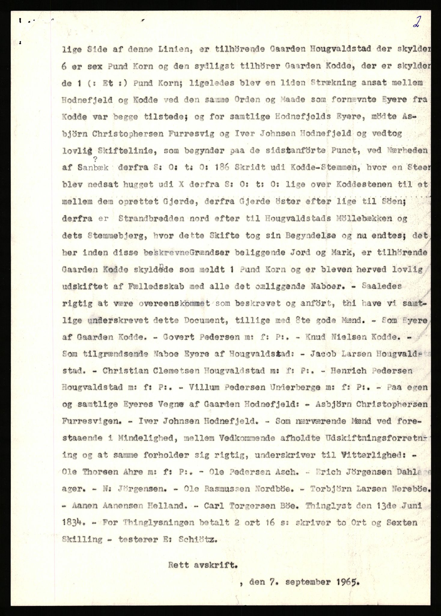 Statsarkivet i Stavanger, AV/SAST-A-101971/03/Y/Yj/L0038: Avskrifter sortert etter gårdsnavn: Hodne - Holte, 1750-1930, p. 359