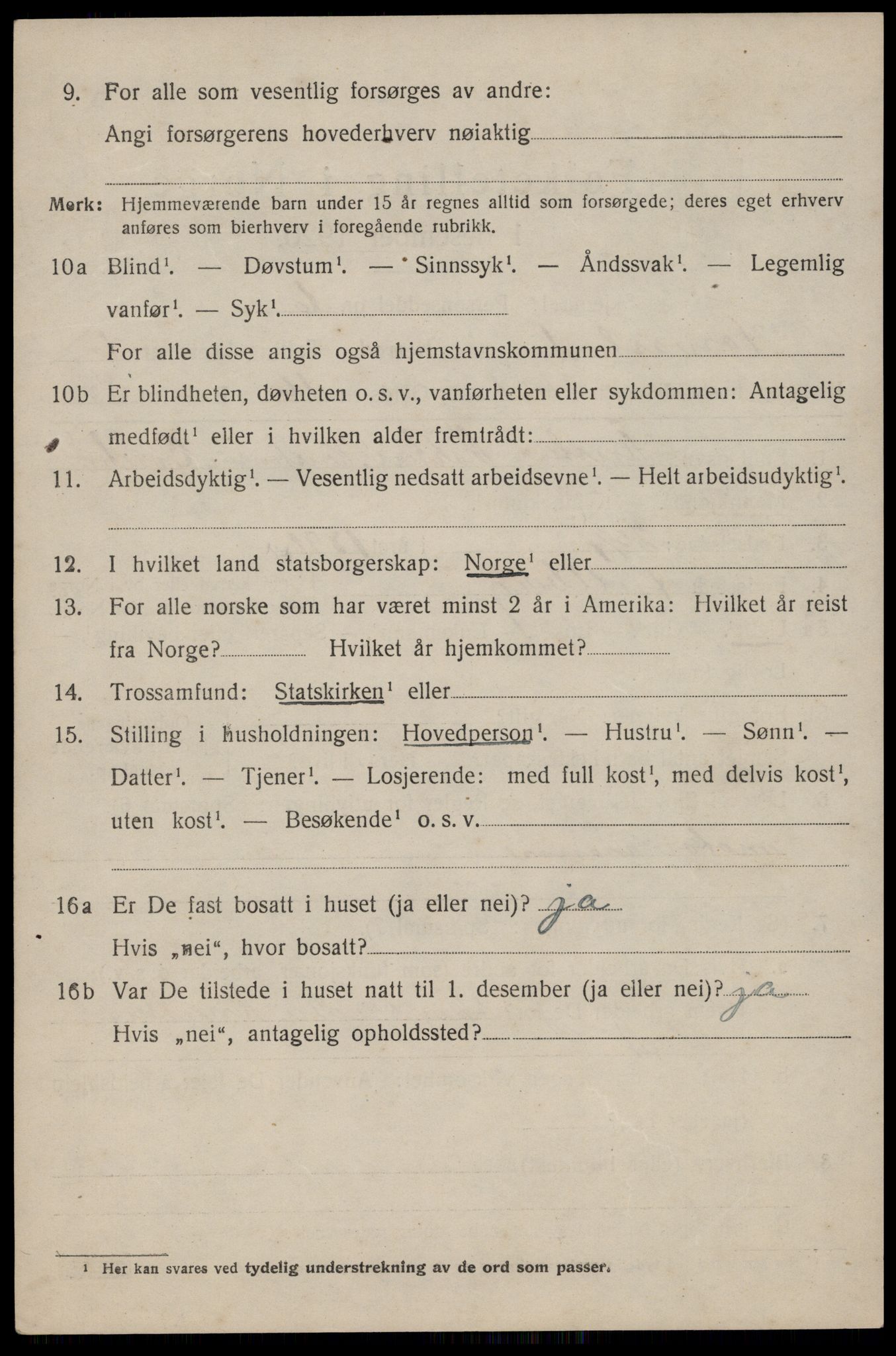 SAST, 1920 census for Torvastad, 1920, p. 4915