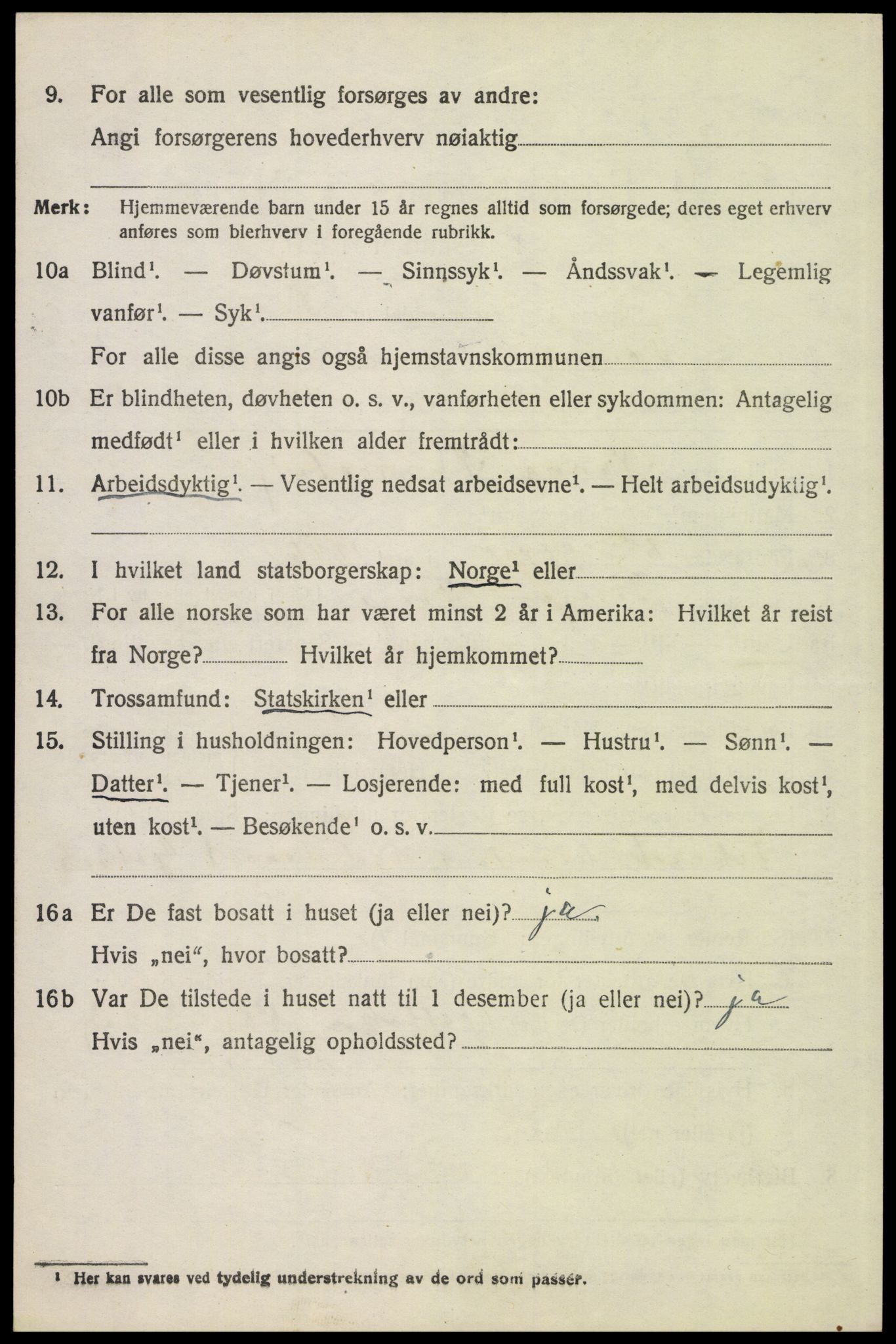 SAH, 1920 census for Tynset, 1920, p. 5471