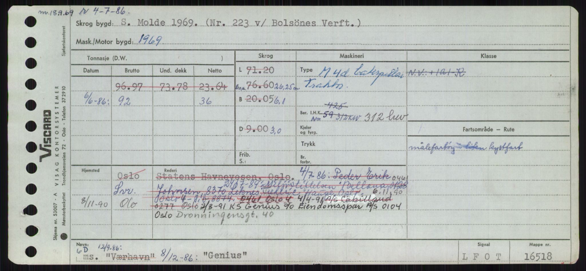 Sjøfartsdirektoratet med forløpere, Skipsmålingen, RA/S-1627/H/Ha/L0002/0002: Fartøy, Eik-Hill / Fartøy, G-Hill, p. 73